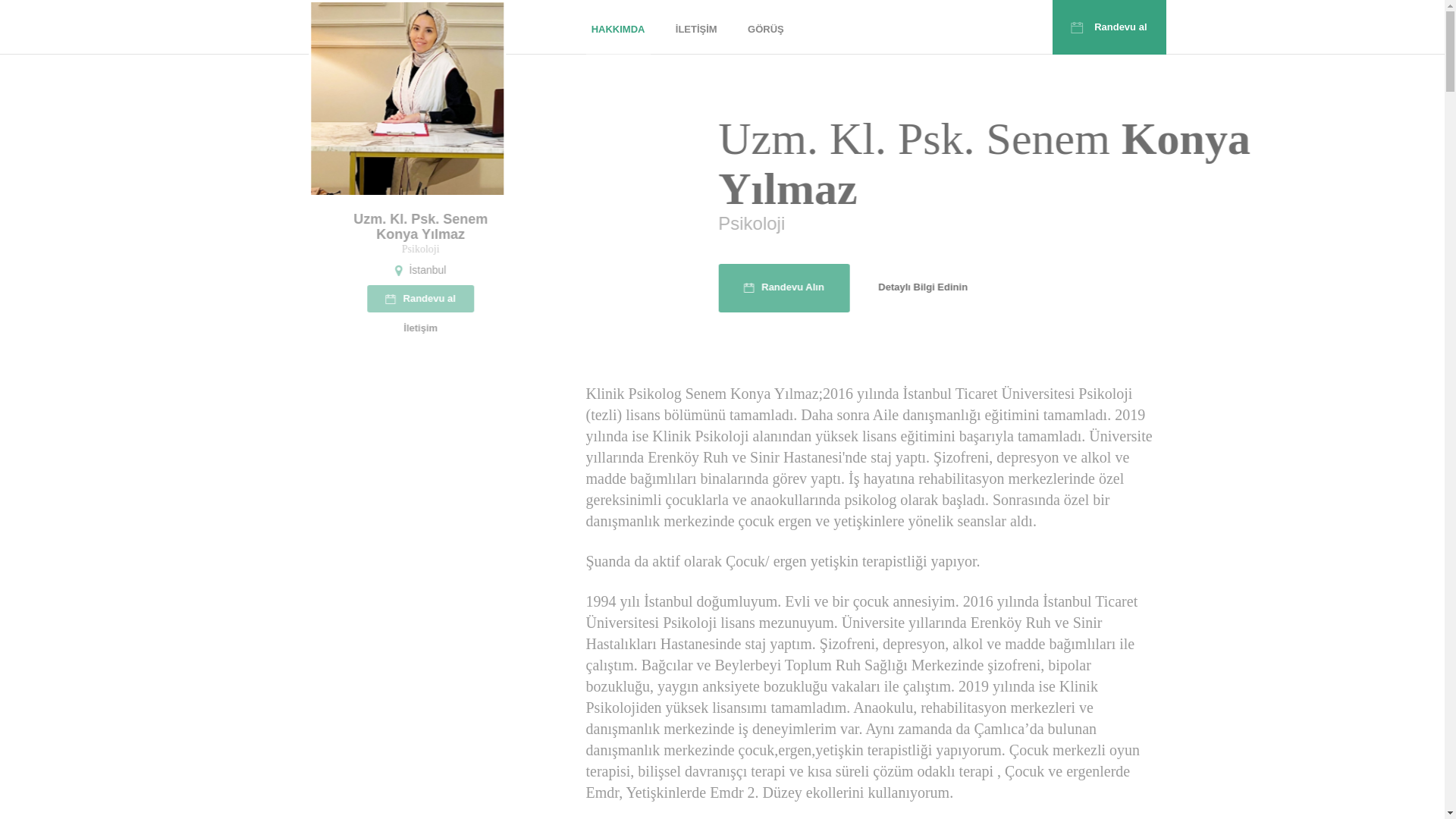 website screenshot of https://psikologsenemyilmaz.com/