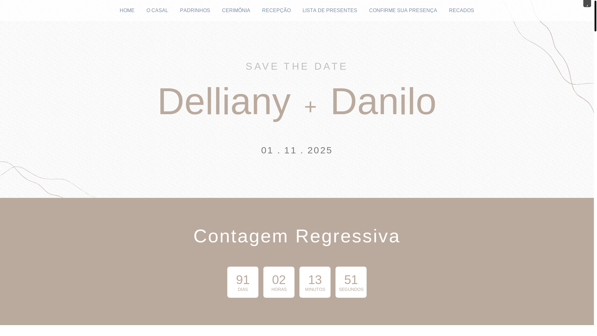 website screenshot of https://delliany-e-danilo.com.br/