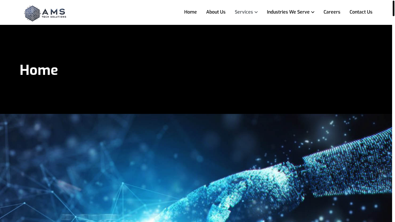 website screenshot of http://amstecs.com/