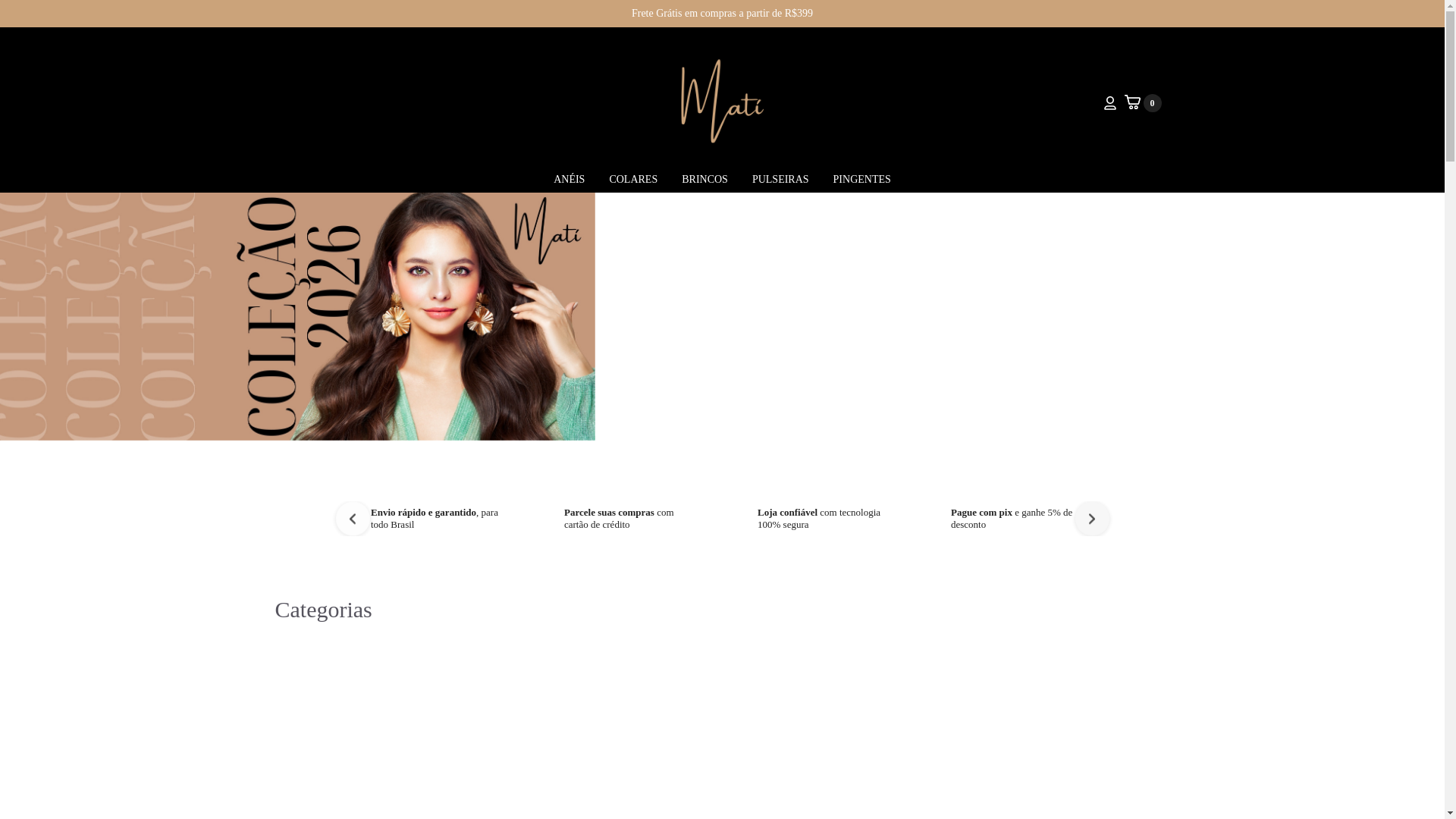 website screenshot of https://matisemijoias.com.br/