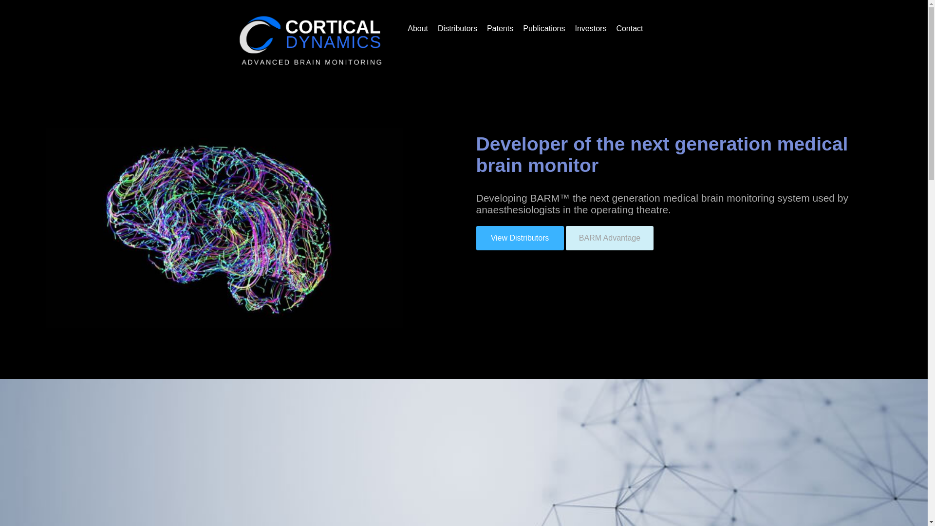 website screenshot of https://corticaldynamics.pro/