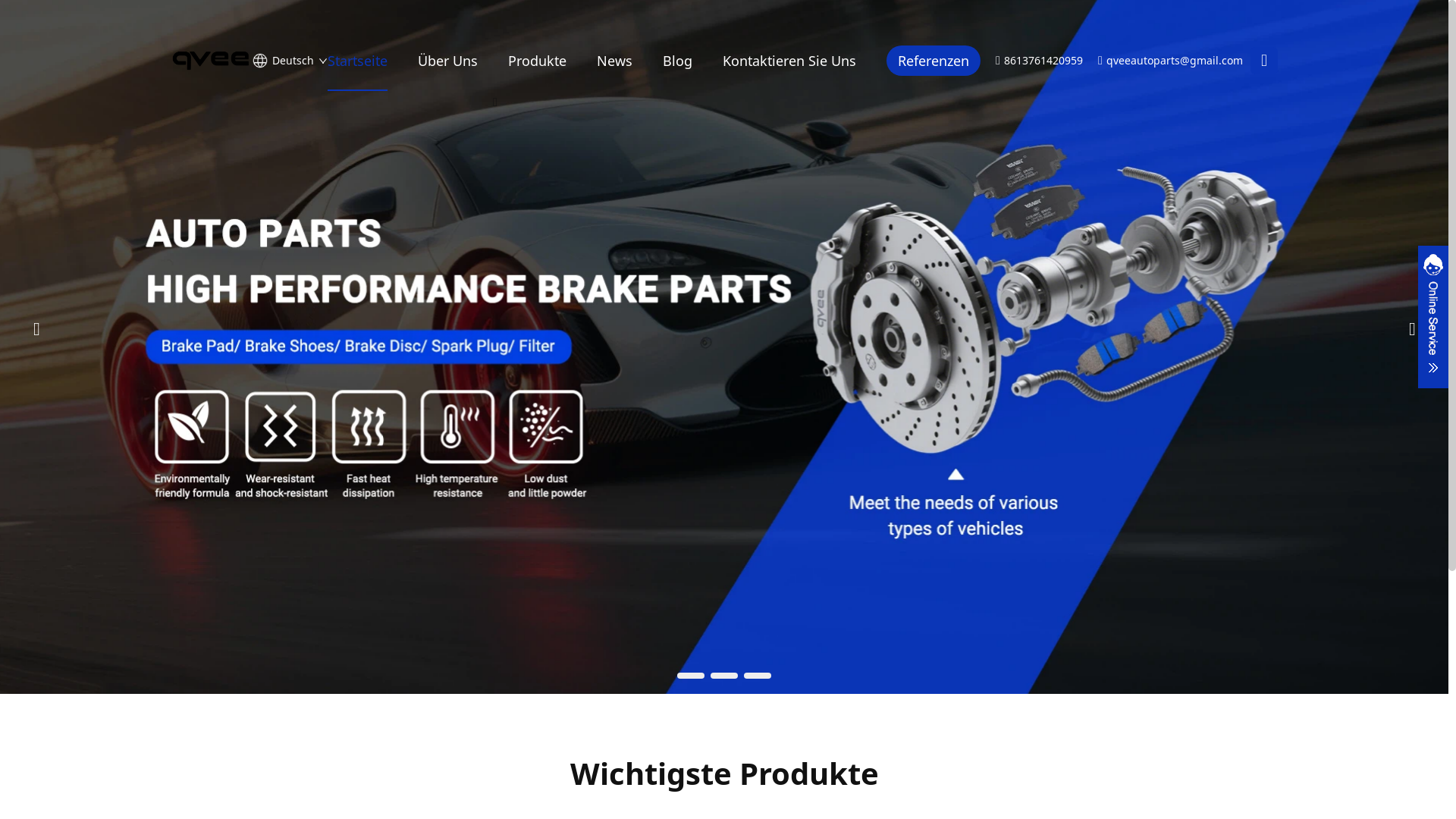 website screenshot of https://qveeautoparts.org/
