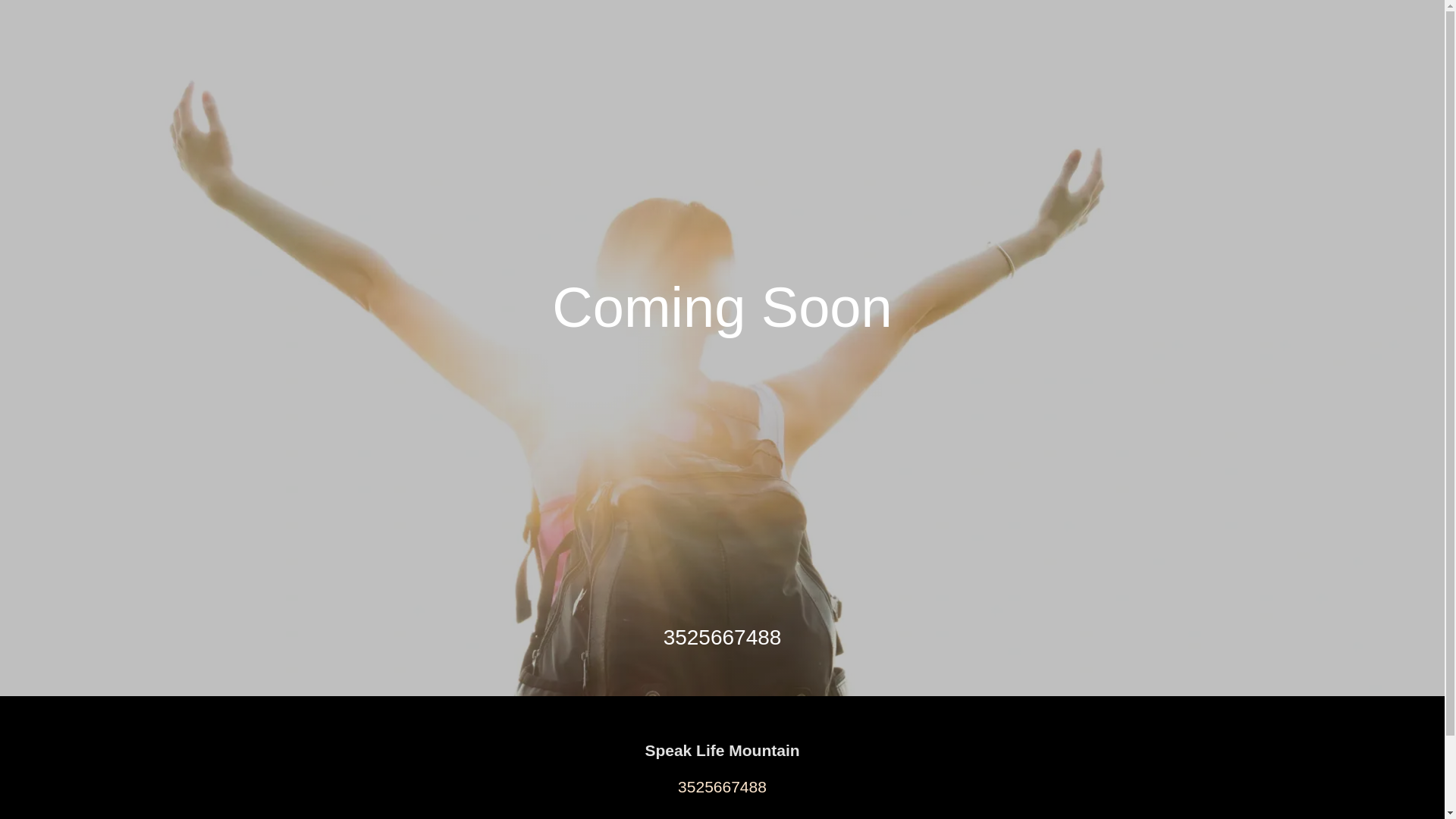 website screenshot of https://speaklifemountain.com/