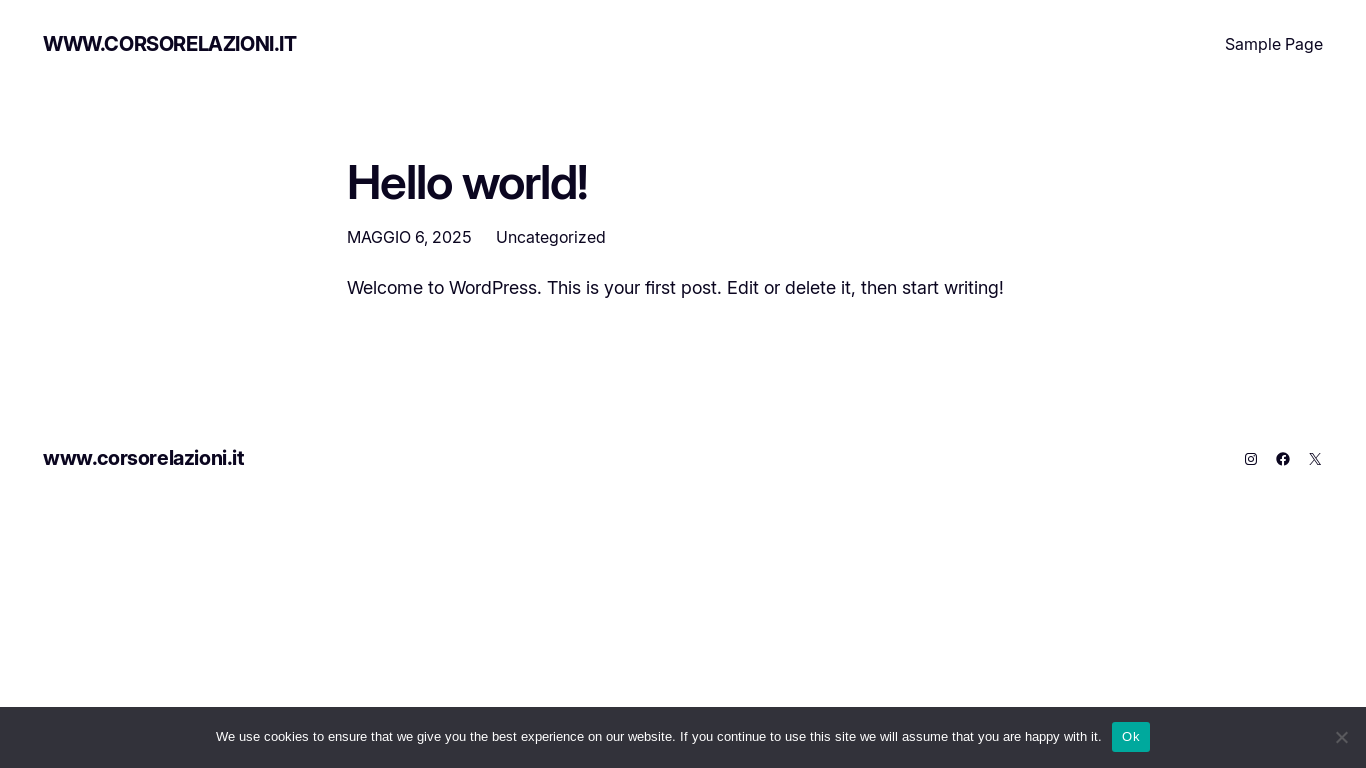 website screenshot of https://corsorelazioni.it/
