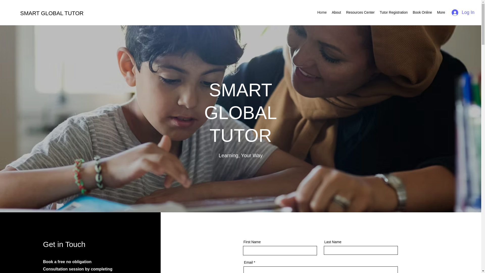 website screenshot of https://smartglobaltutors.com/