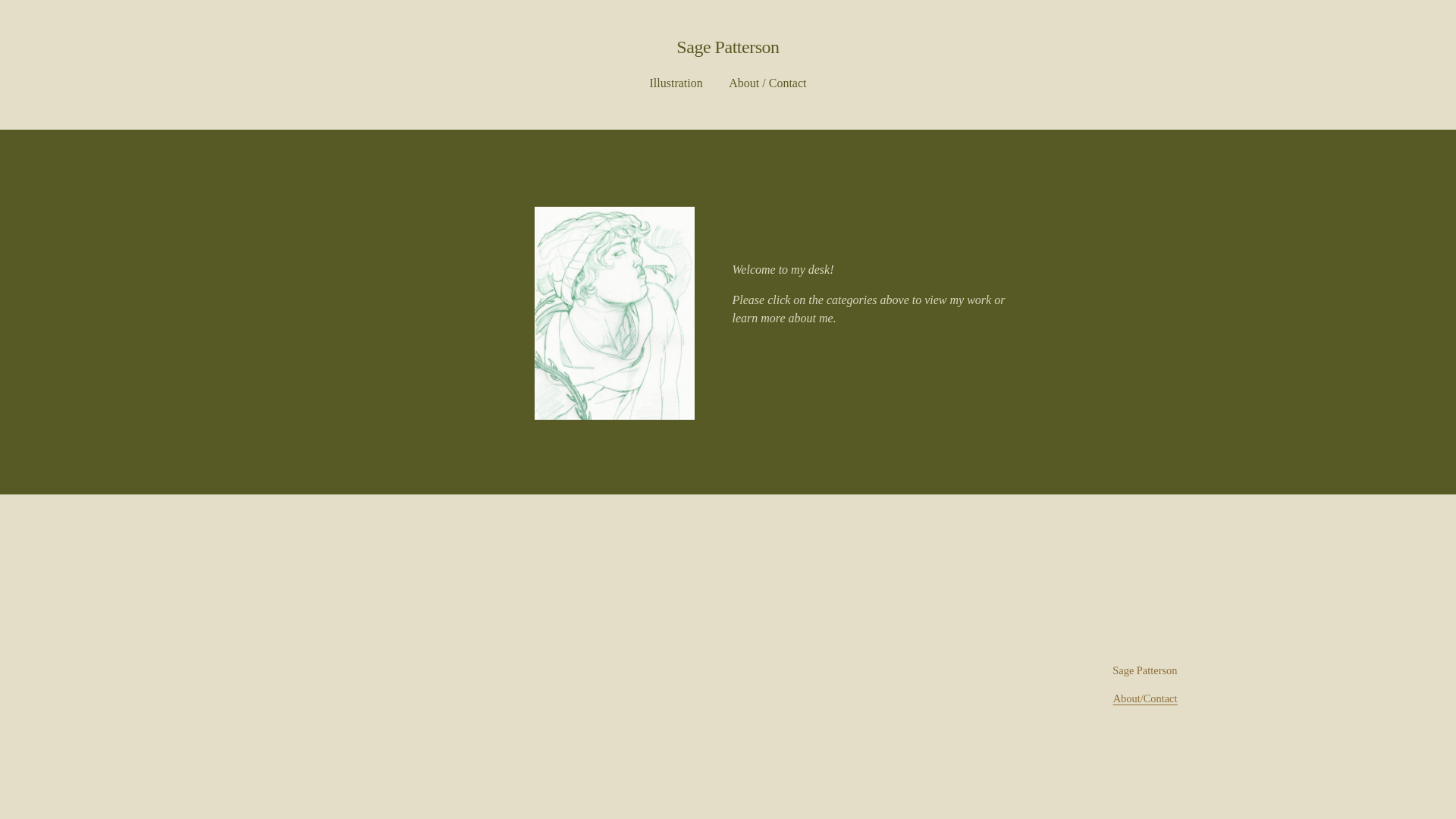 website screenshot of https://sagepattersonart.com/