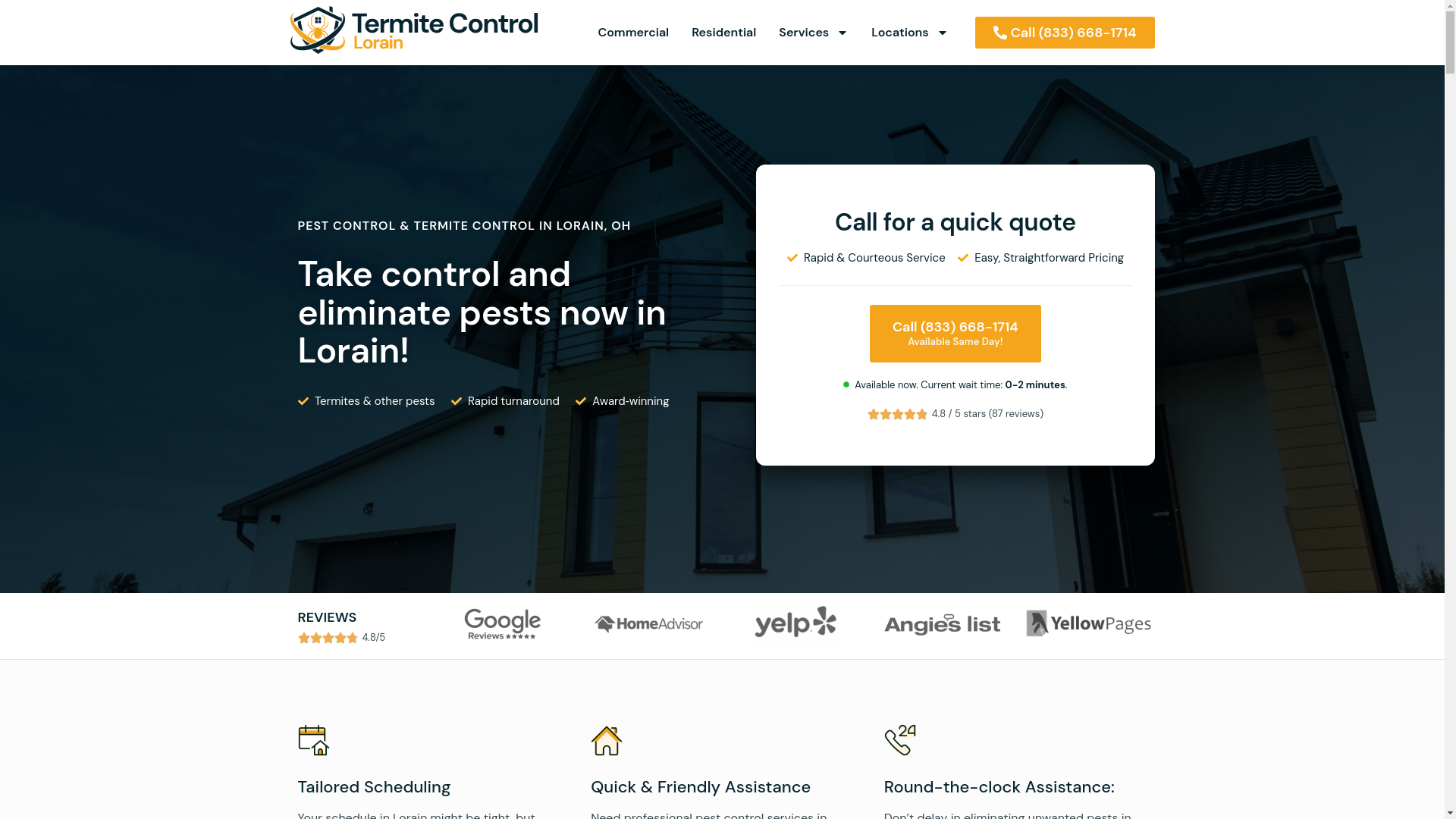 website screenshot of https://loraintermite.com/