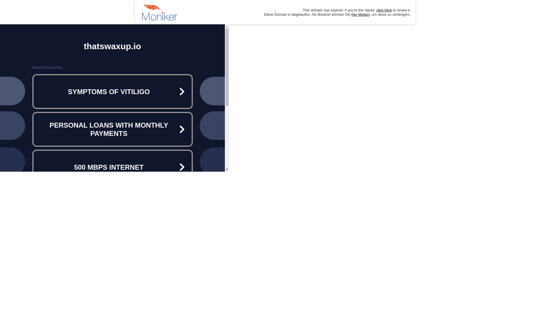 website screenshot of https://thatswaxup.io/