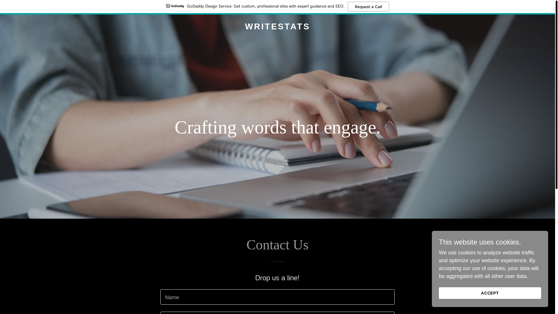 website screenshot of https://writestats.com/