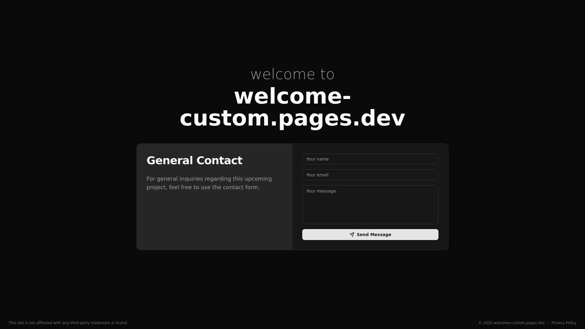 website screenshot of https://welcome-custom.pages.dev/