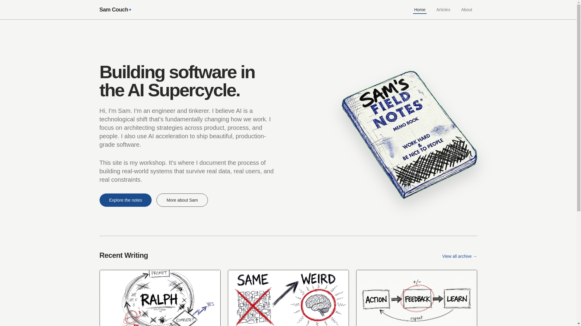website screenshot of https://samcouch-com.pages.dev/
