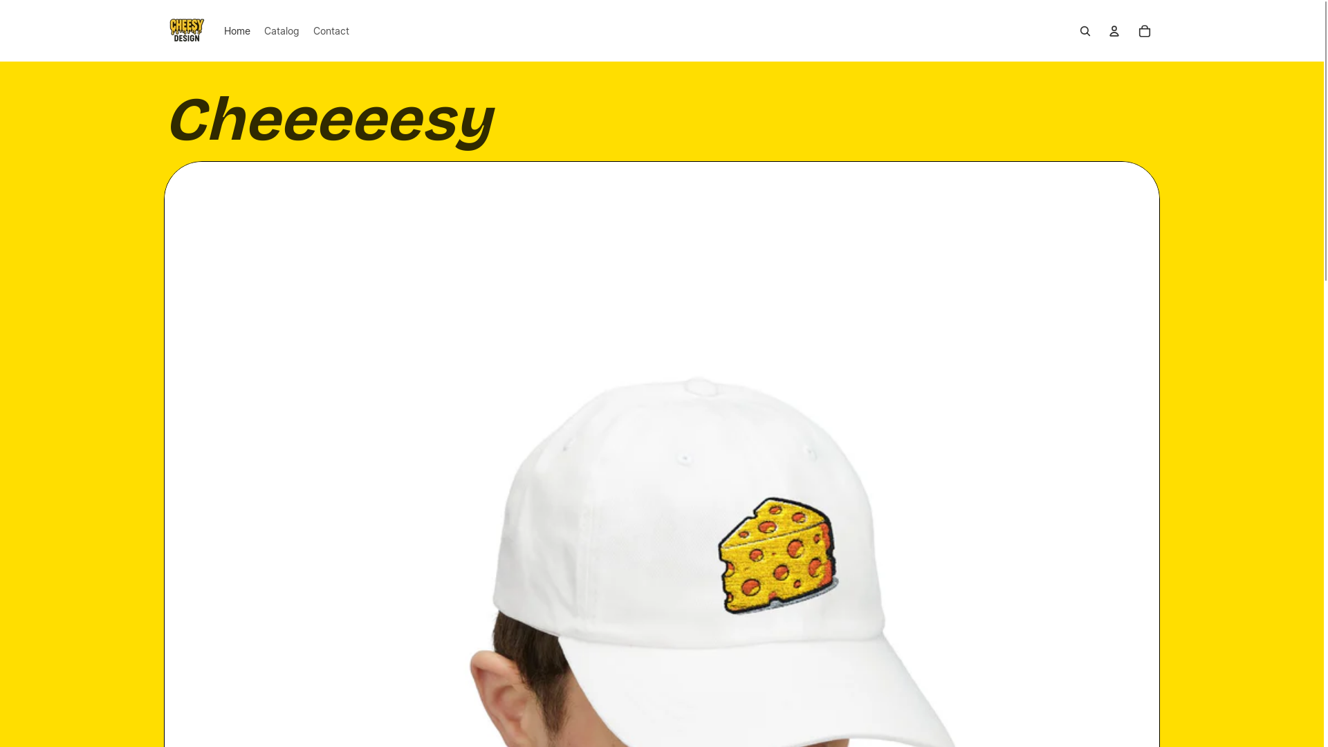 website screenshot of https://cheesydesign.store/