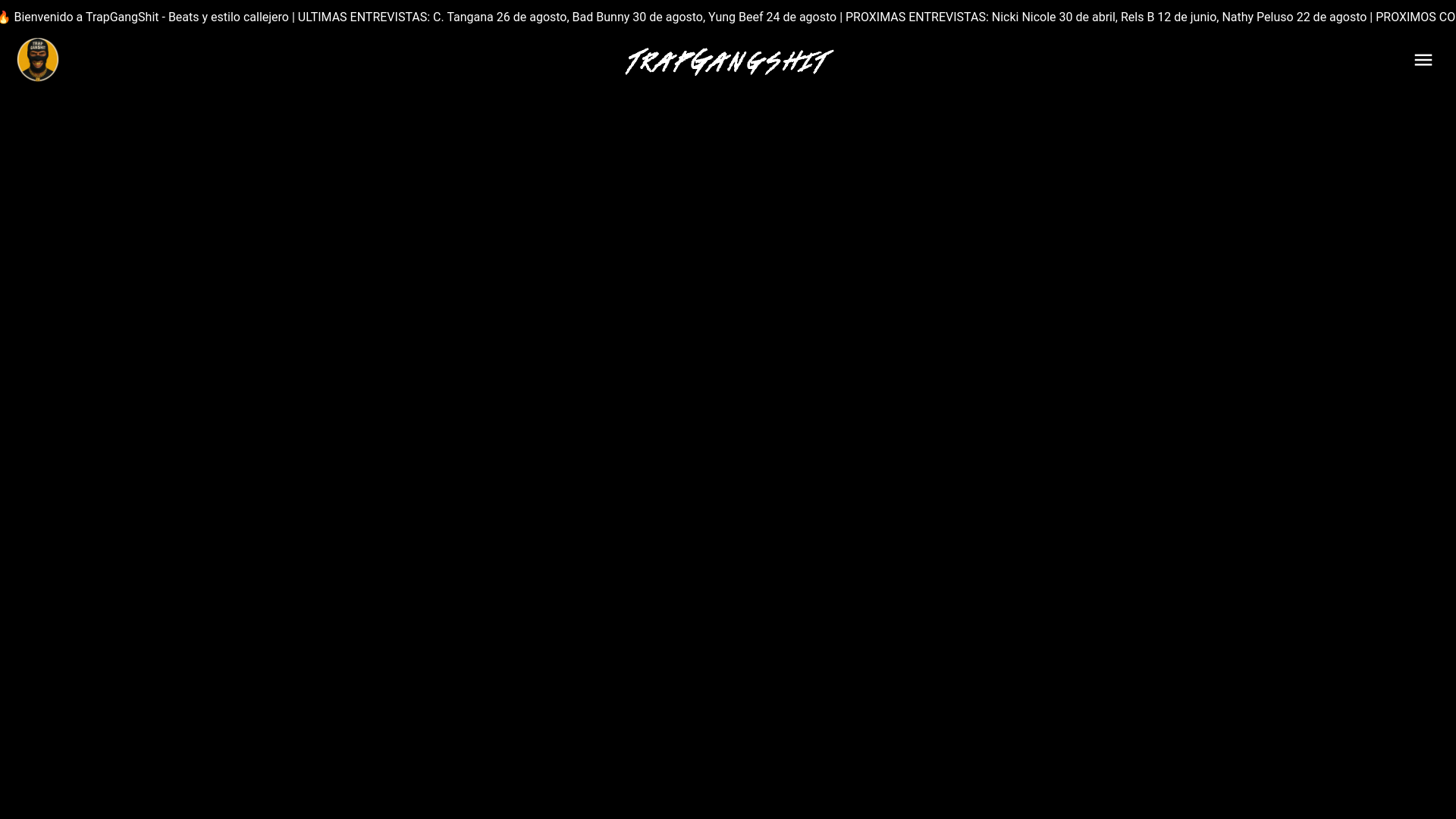 website screenshot of https://trapgang.me/