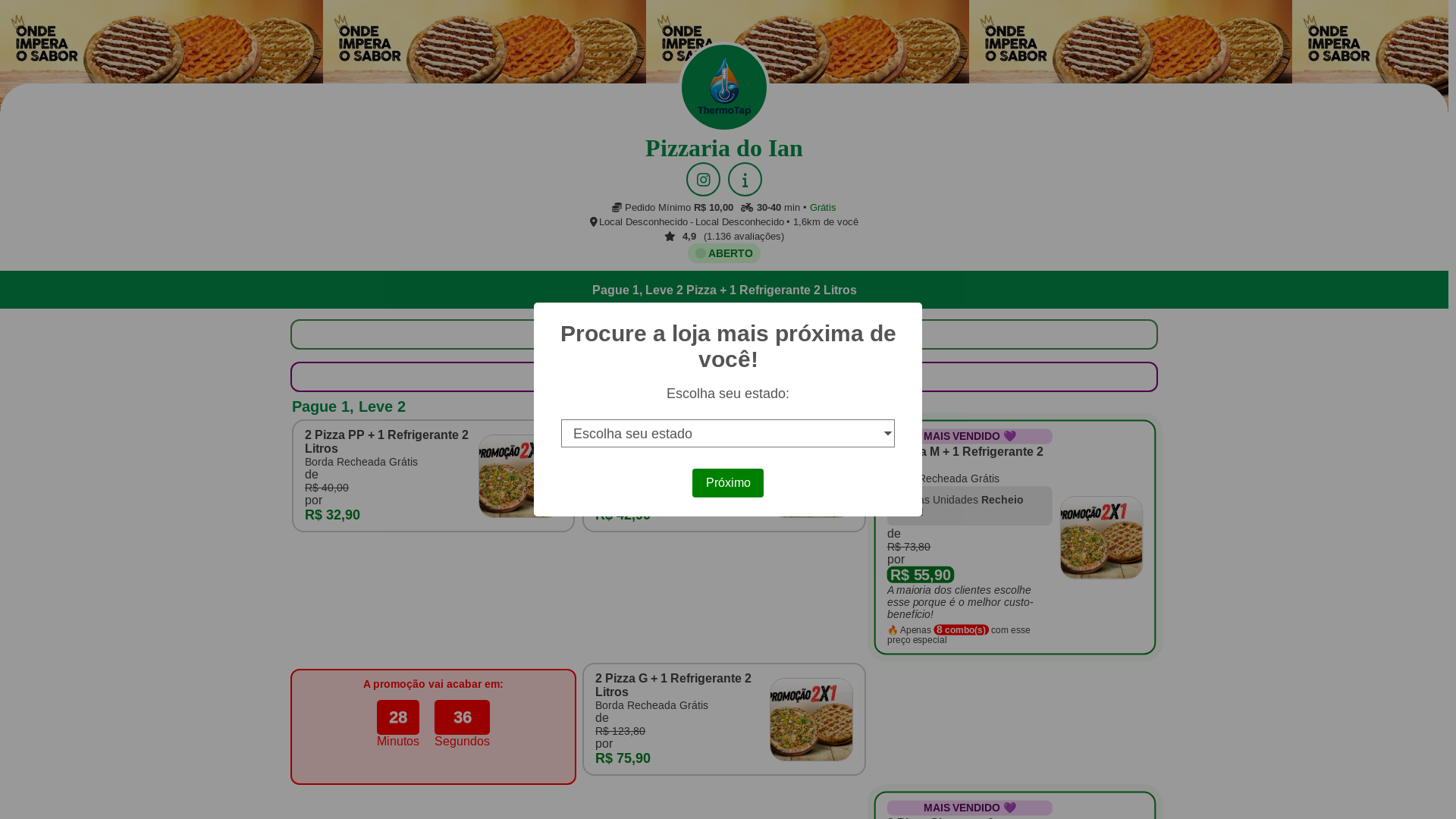 website screenshot of https://pizzariadoian.pages.dev/