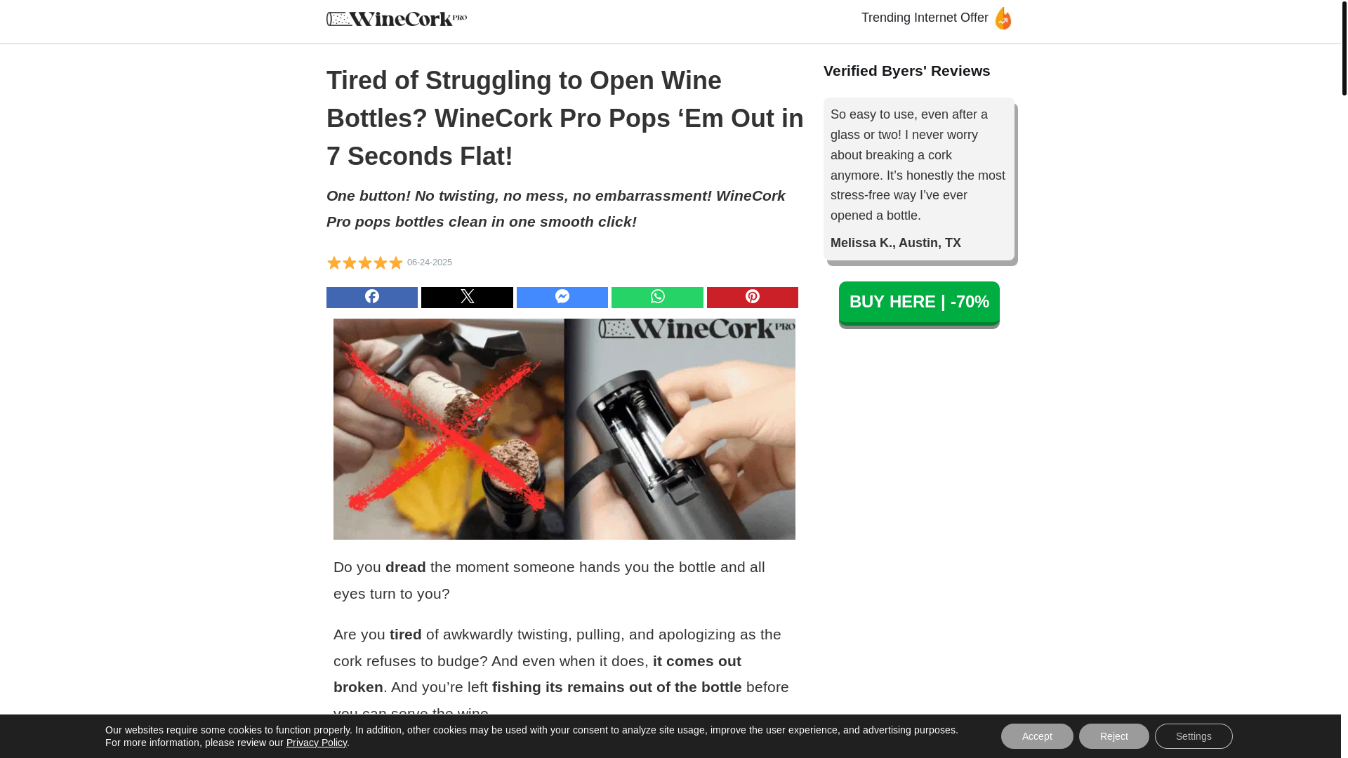 website screenshot of https://wine-corkpro.com/