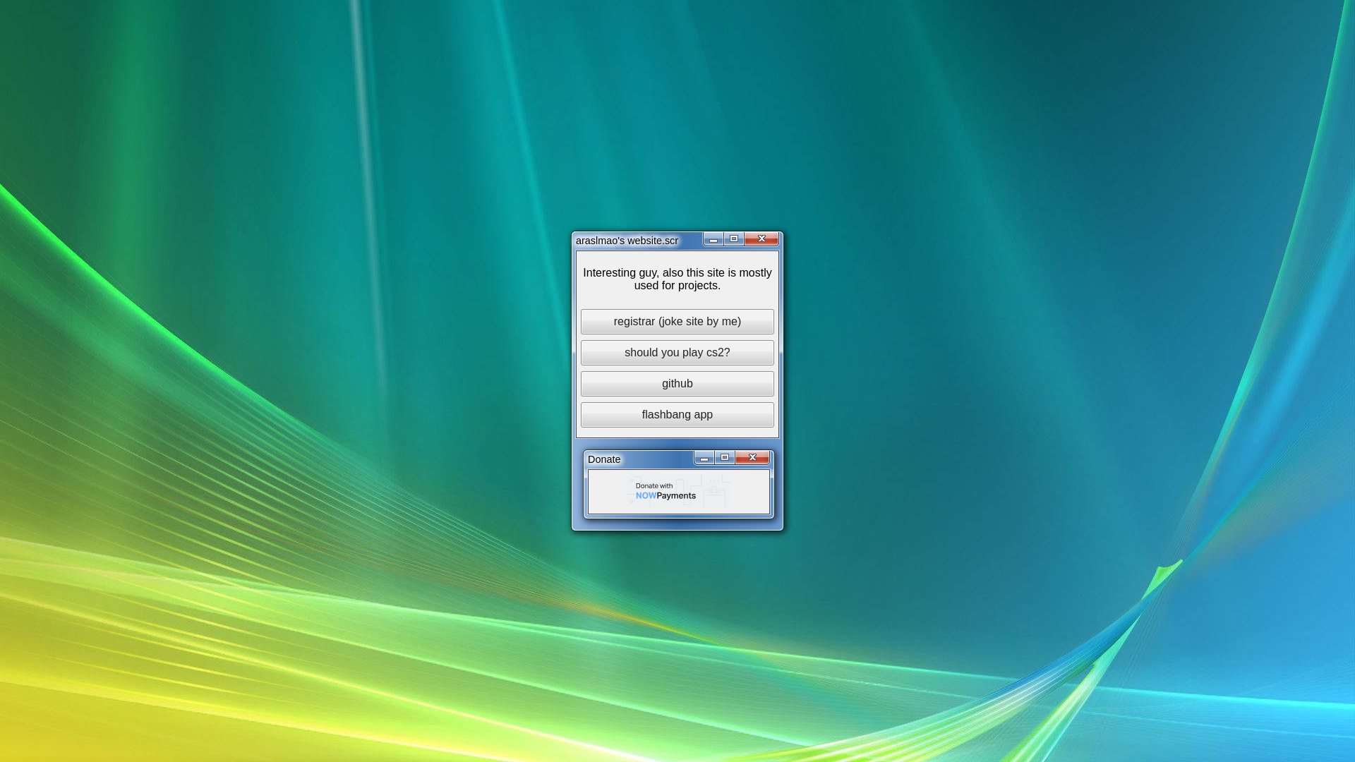 website screenshot of https://araslmao-static.pages.dev/