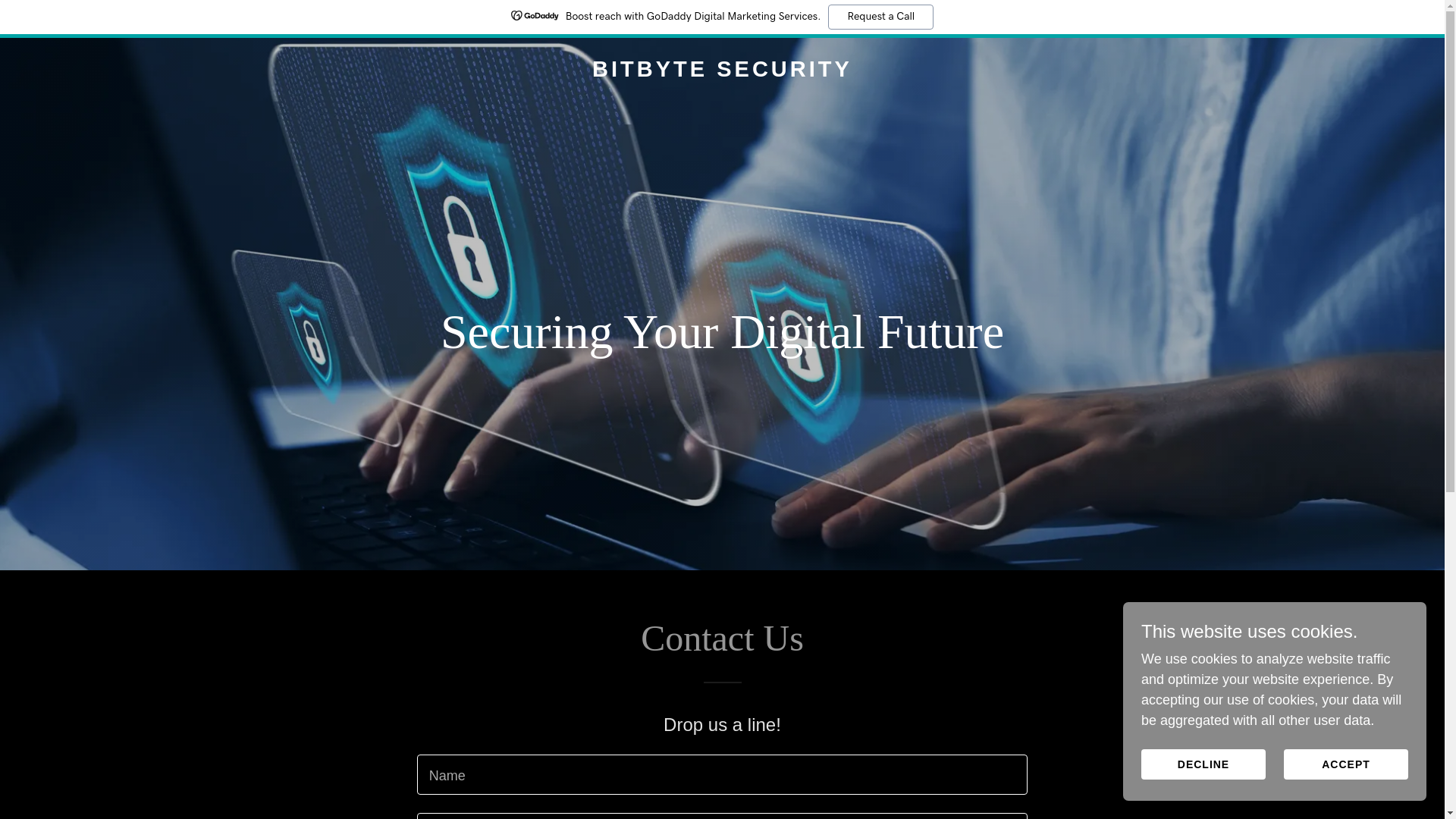 website screenshot of https://bitbytesecurity.com/