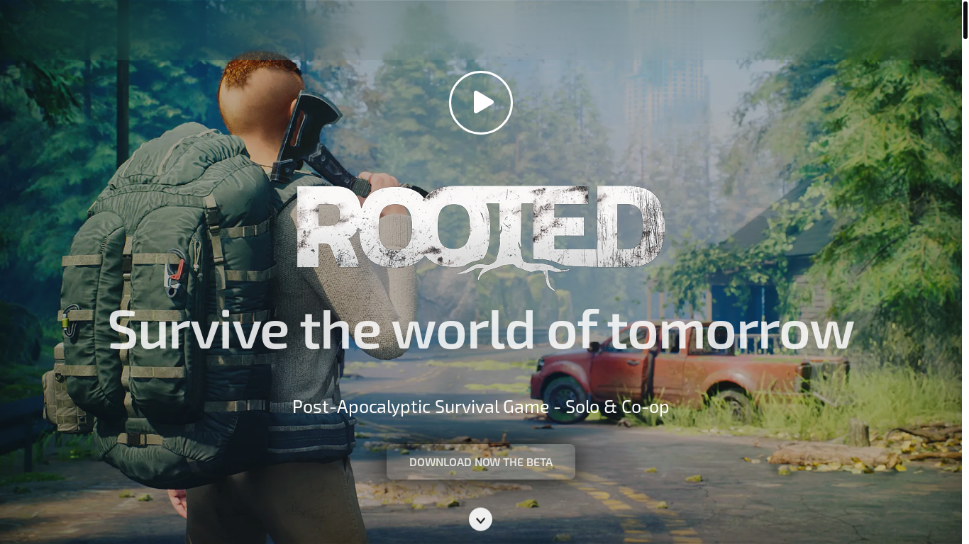 website screenshot of https://rootedgamealpha.online/