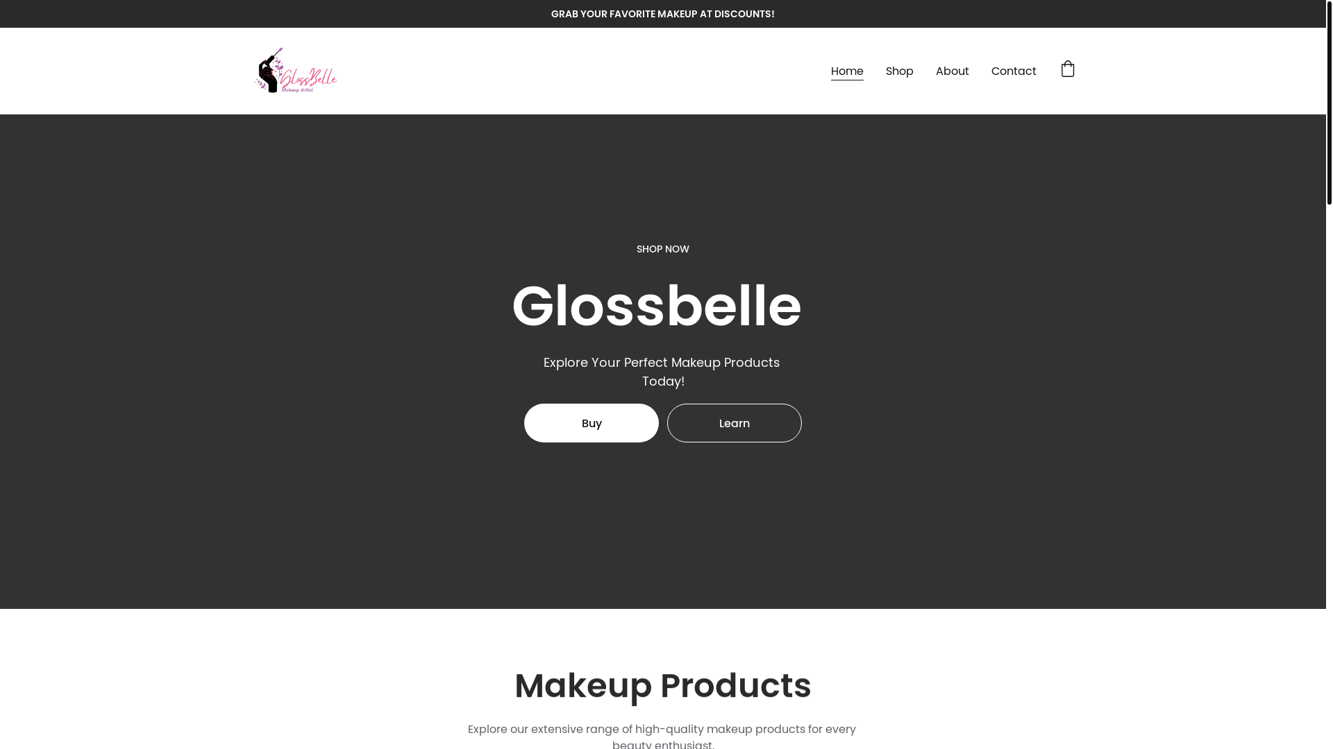 website screenshot of https://glossbelle.online/