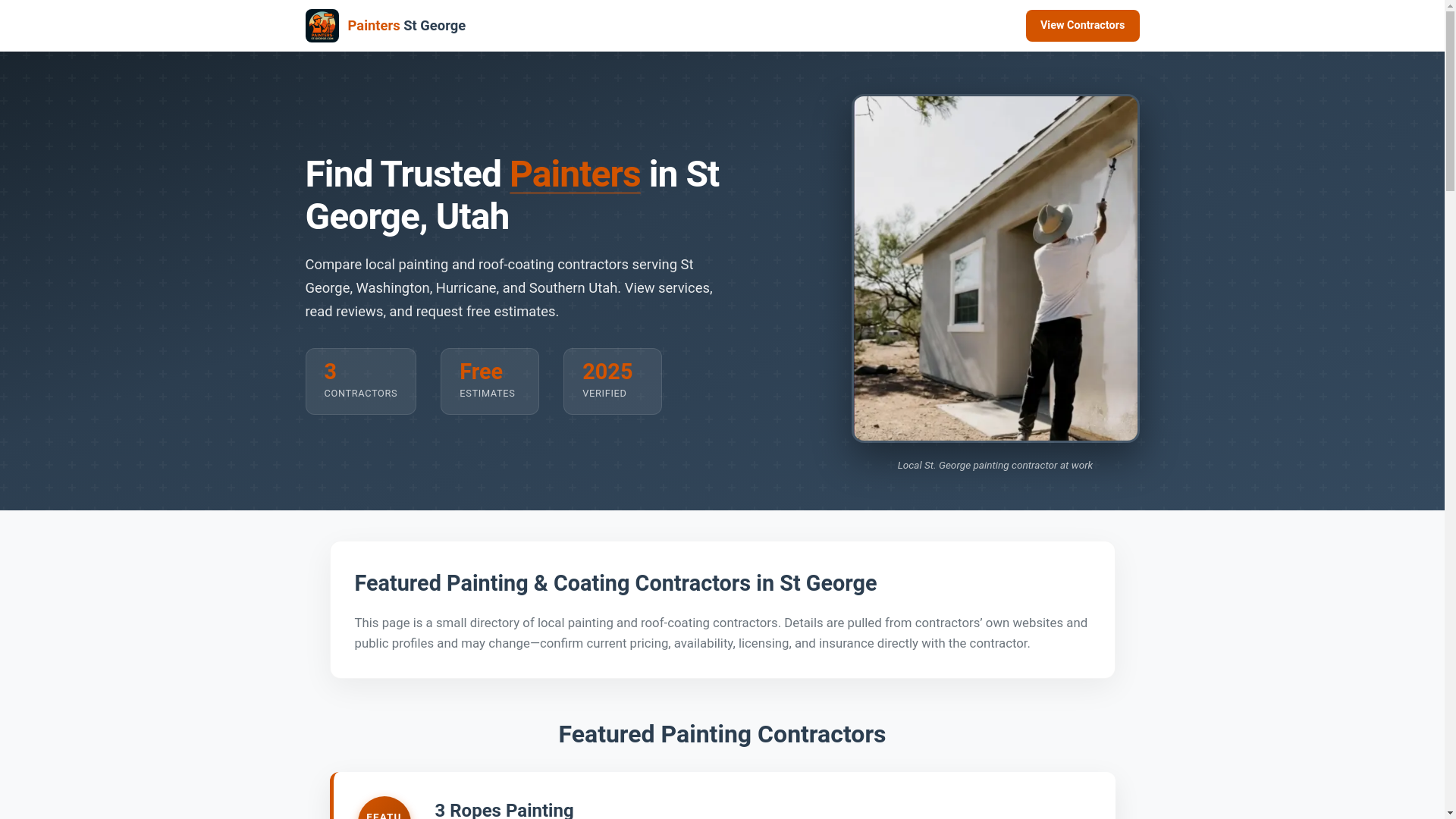 website screenshot of https://painters-st-george-com.pages.dev/
