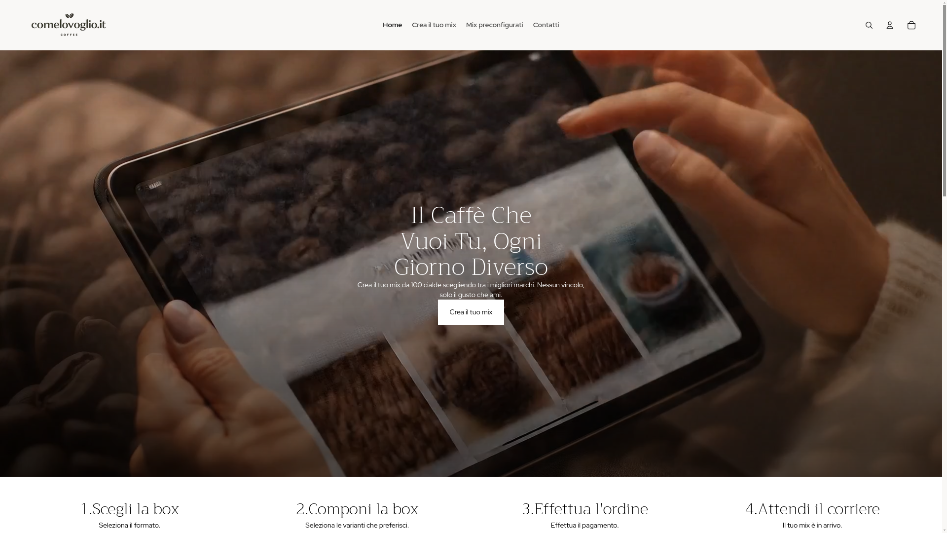 website screenshot of https://comelovoglio.it/