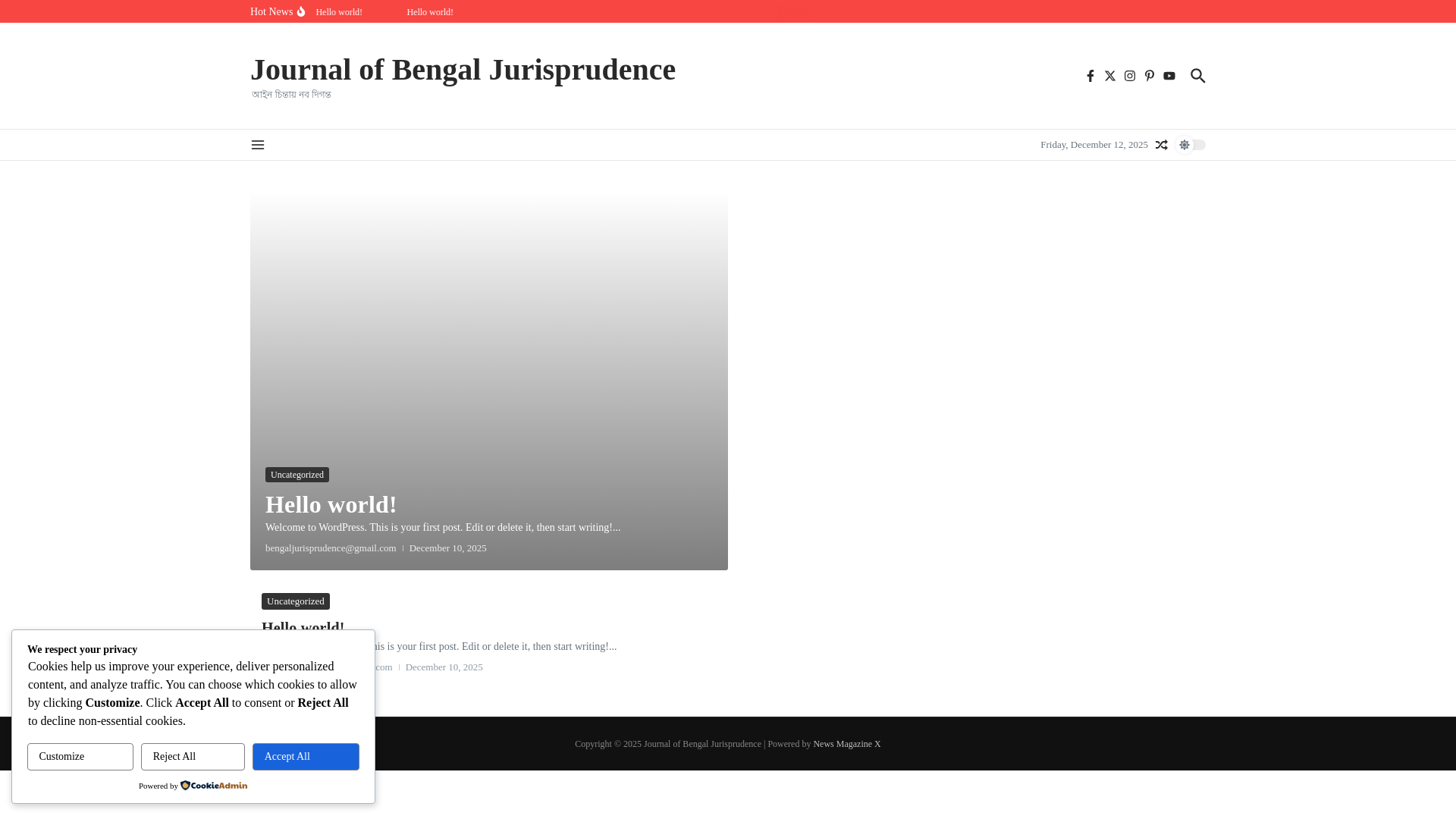 website screenshot of https://bengaljurisprudence.com/