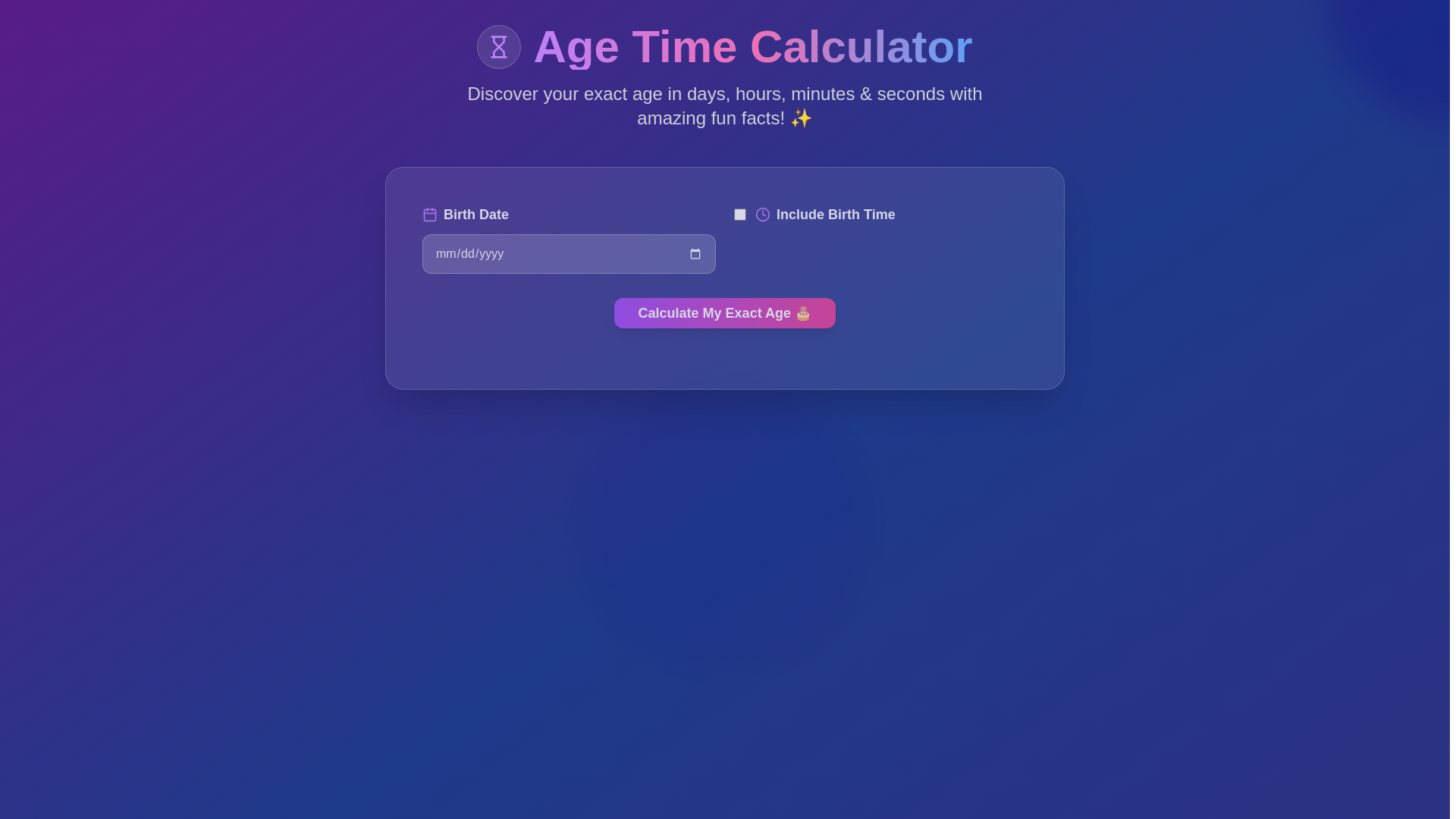 website screenshot of https://exactagetracker.com/