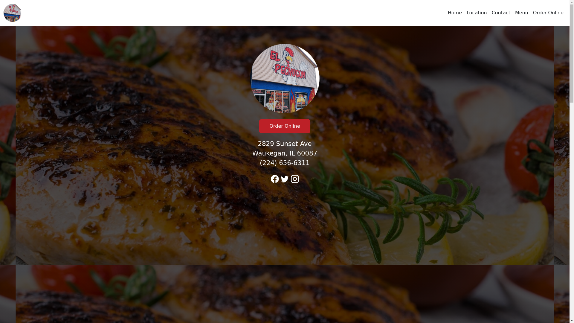 website screenshot of https://elpechugonrestaurant.com/