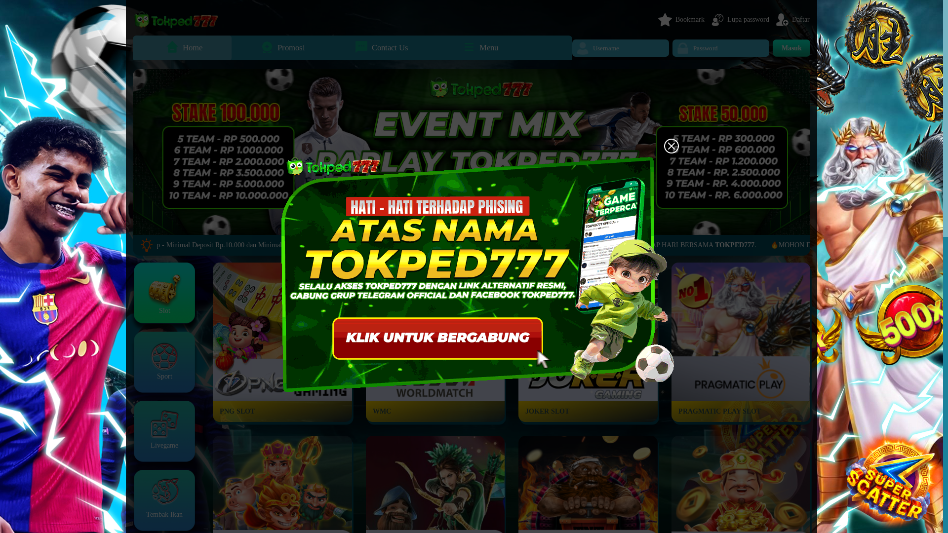 website screenshot of https://ikantkped777.xyz/
