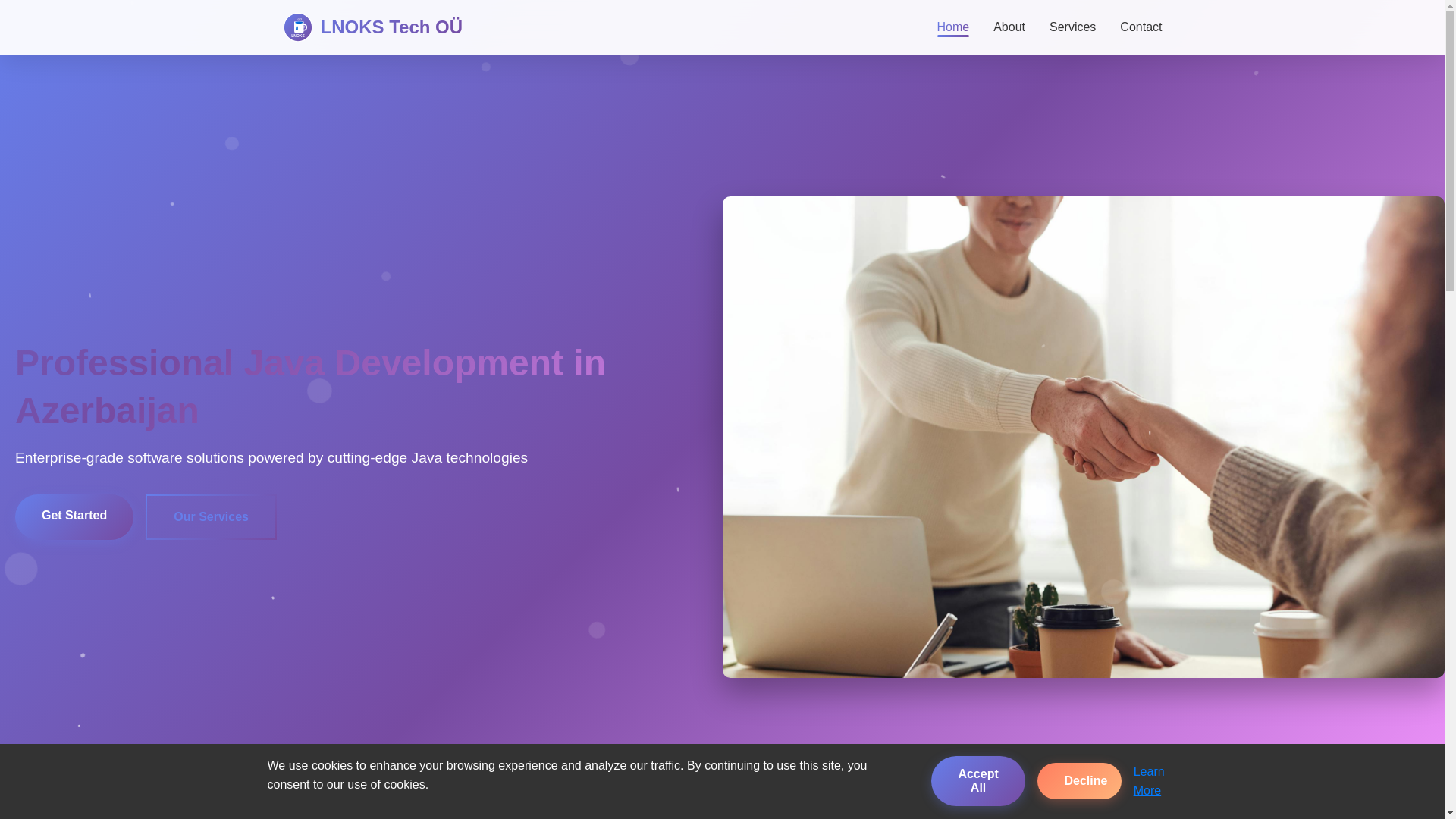 website screenshot of https://lnoks-tech.online/