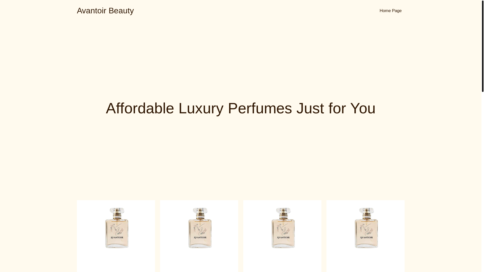 website screenshot of https://avantoirbeauty.co.za/