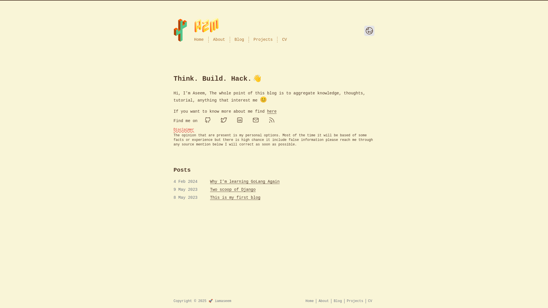 website screenshot of https://iamaseem.pages.dev/
