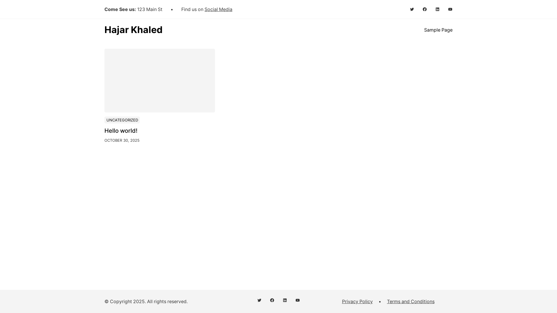 website screenshot of https://hajarkhaled.com/