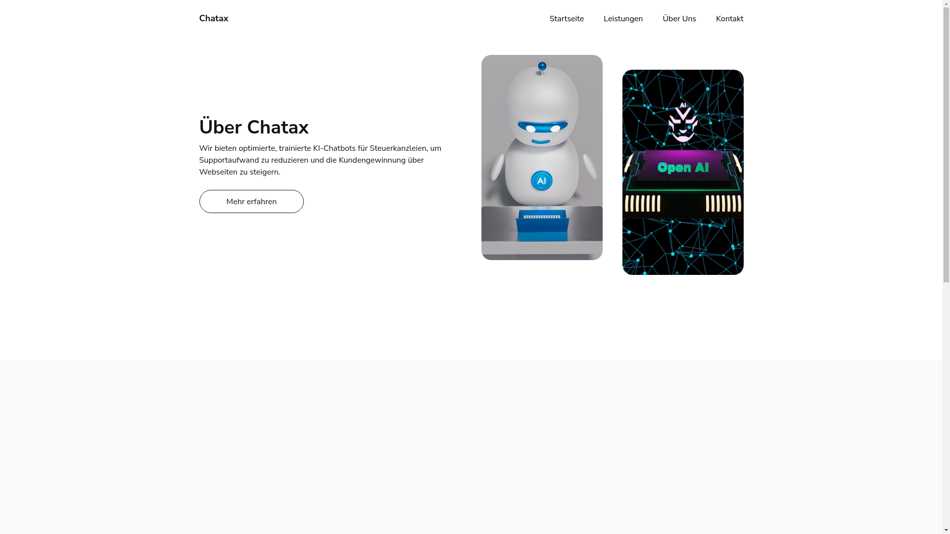 website screenshot of https://chatax.de/