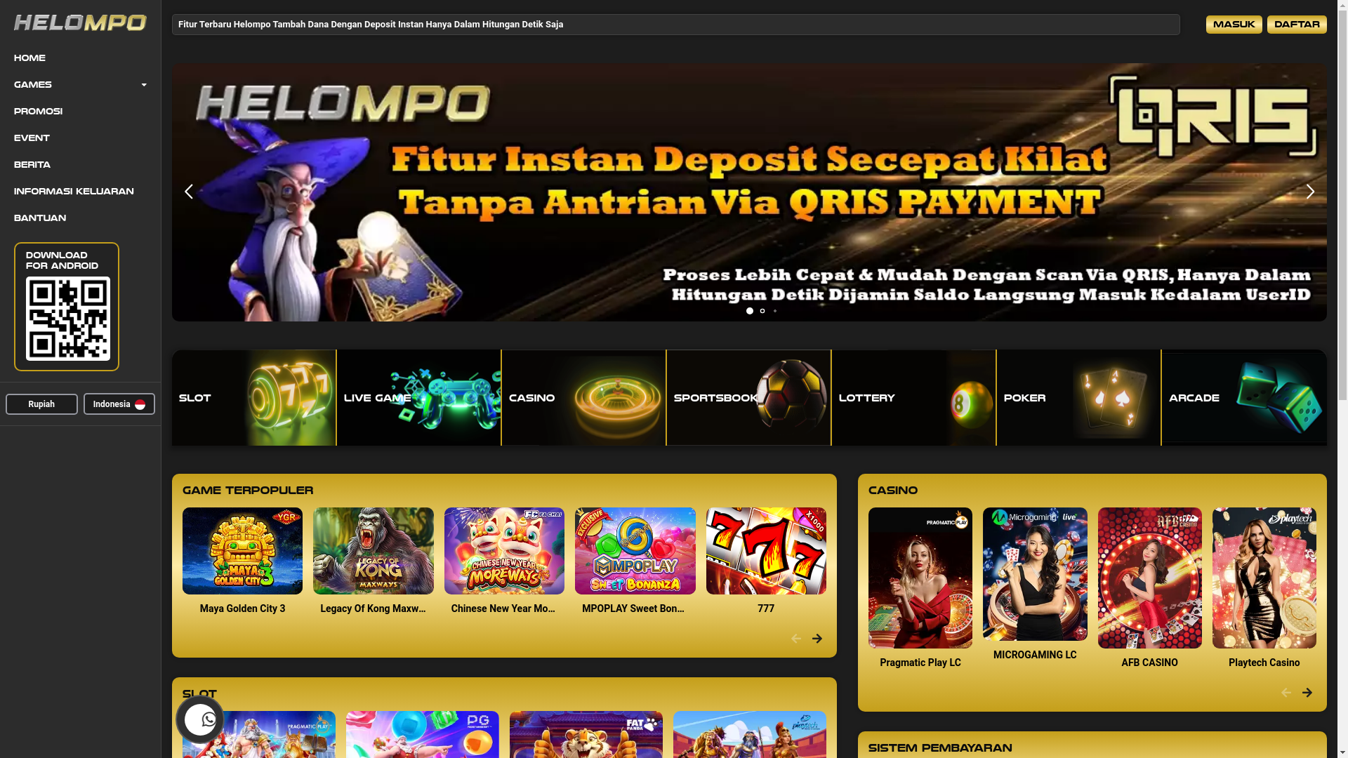 website screenshot of https://helompo-wd.site/