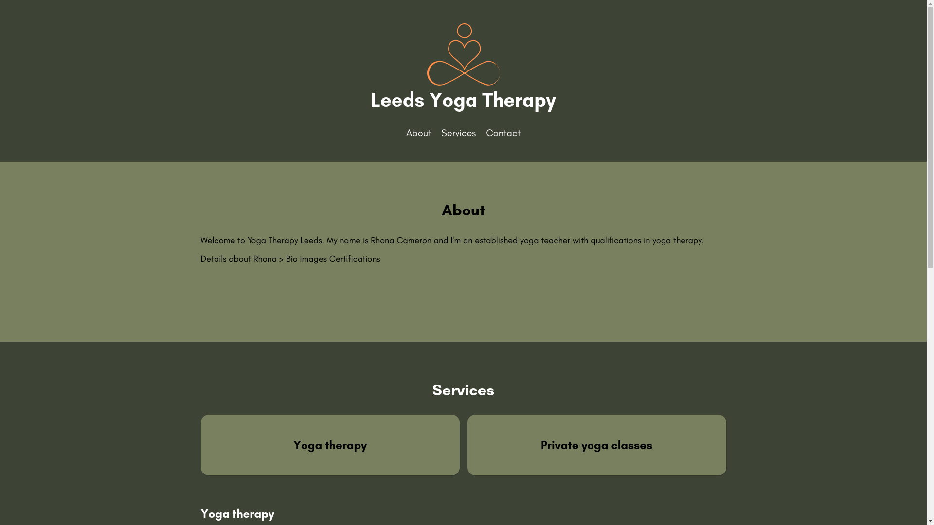 website screenshot of https://leedsyogatherapy.co.uk/