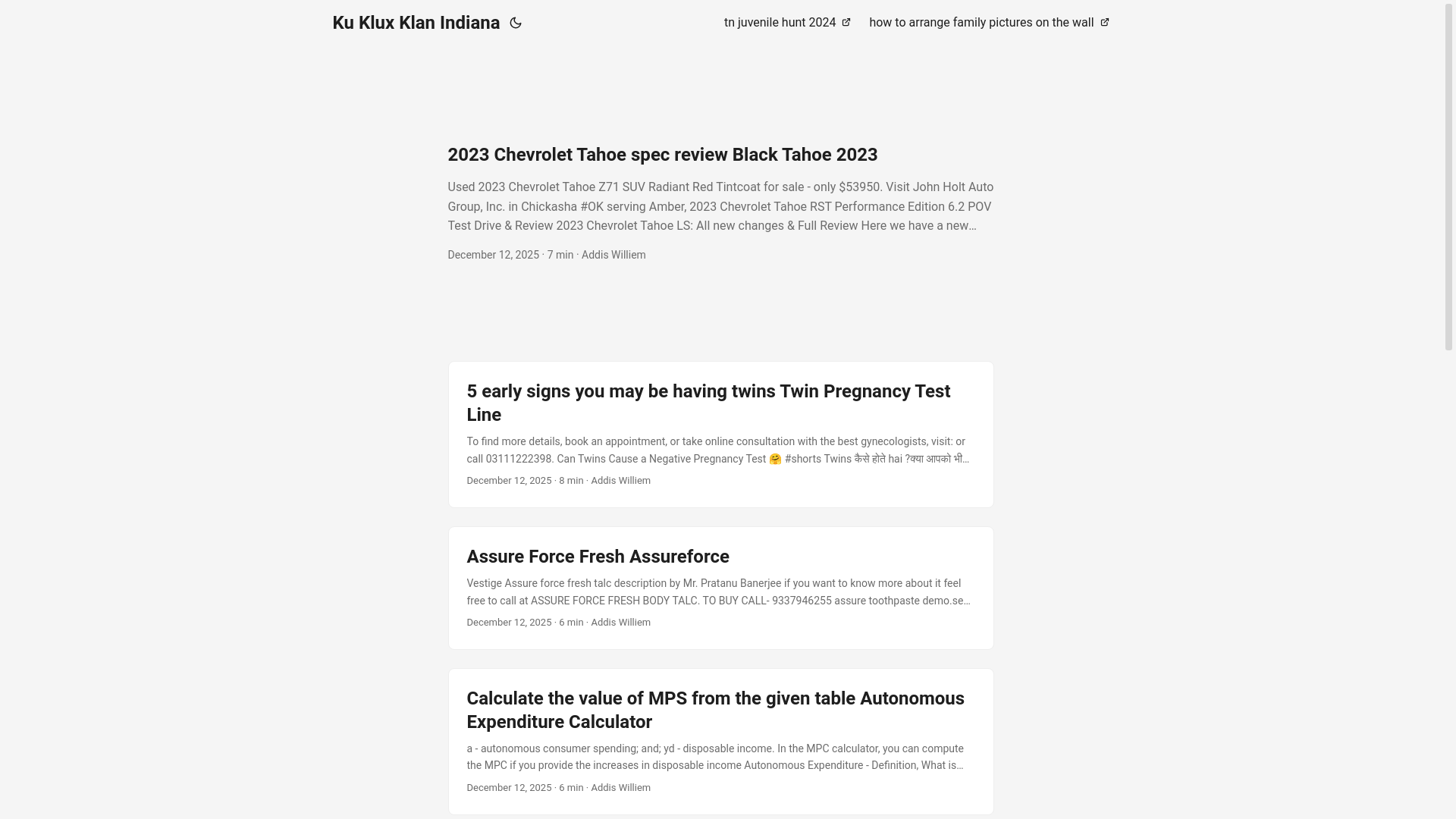 website screenshot of https://kukluxklanindiana.pages.dev/