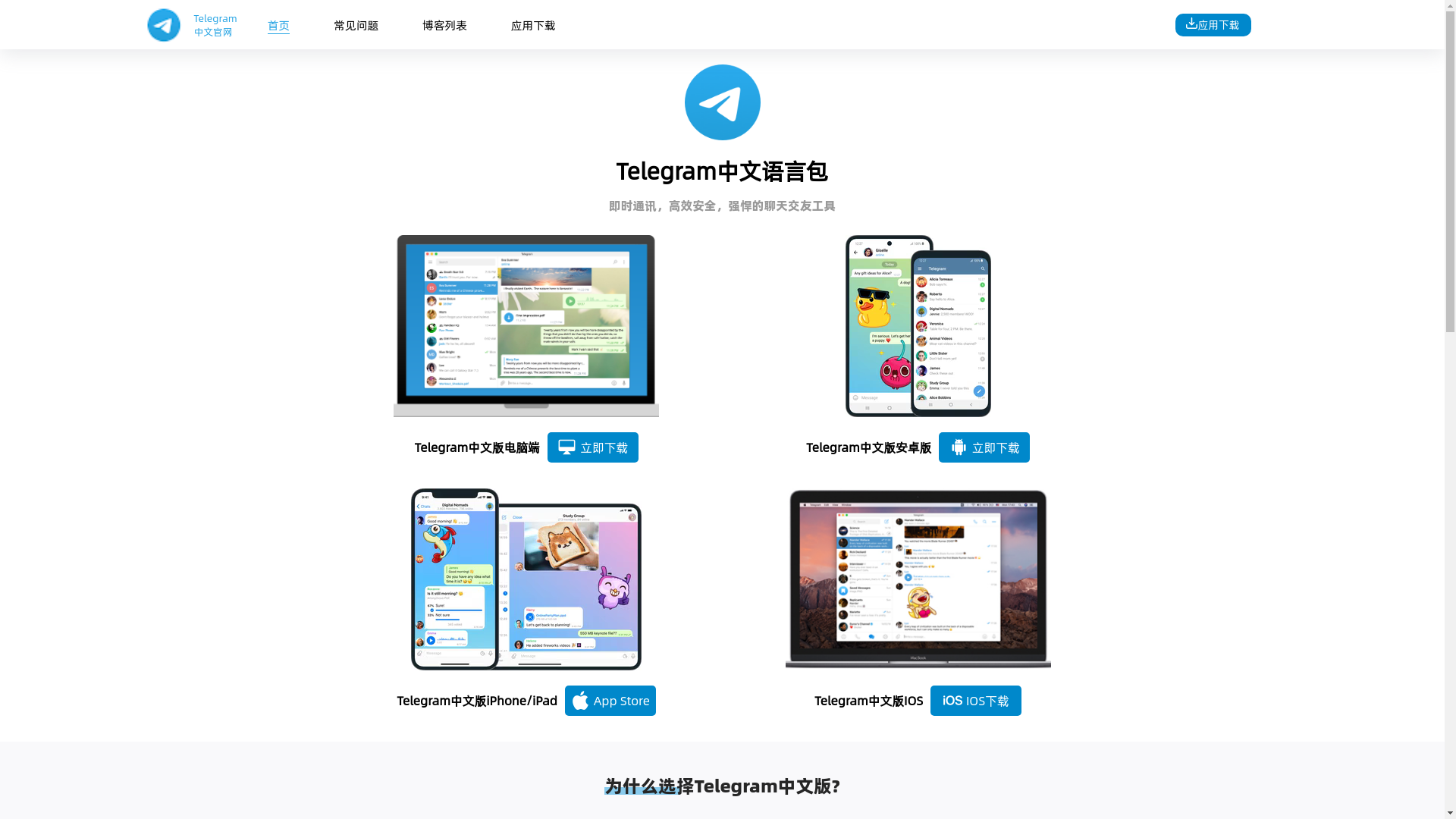website screenshot of https://telegramam.com.cn/
