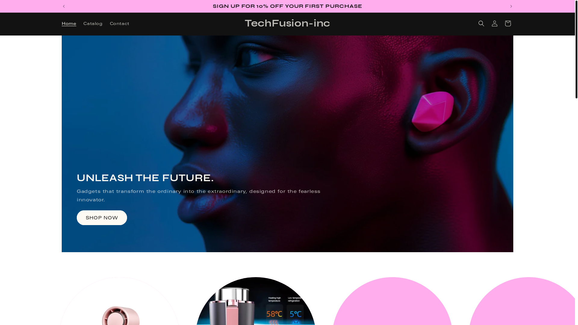 website screenshot of https://techfusion-inc.store/