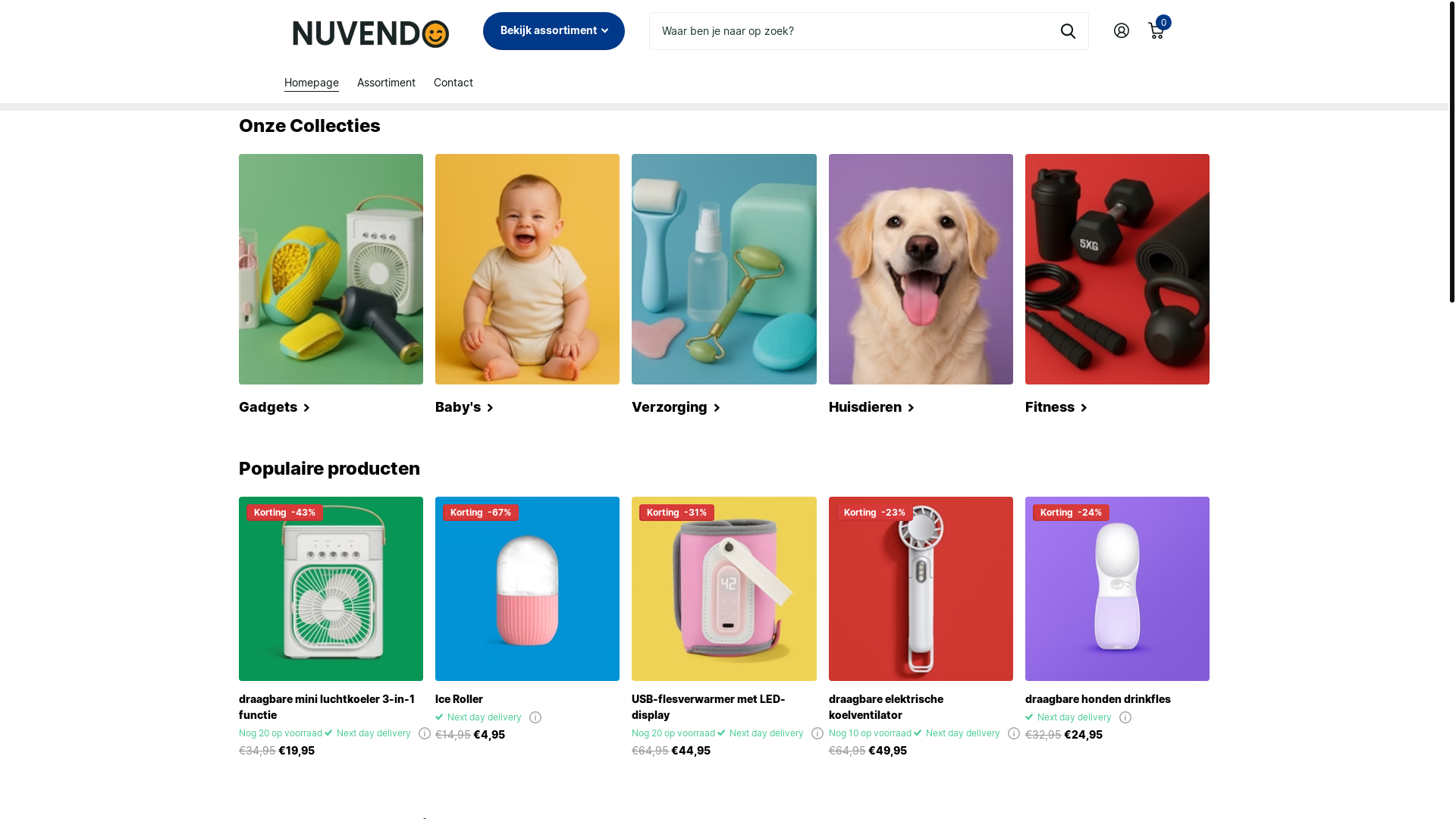 website screenshot of https://nuvendo.nl/
