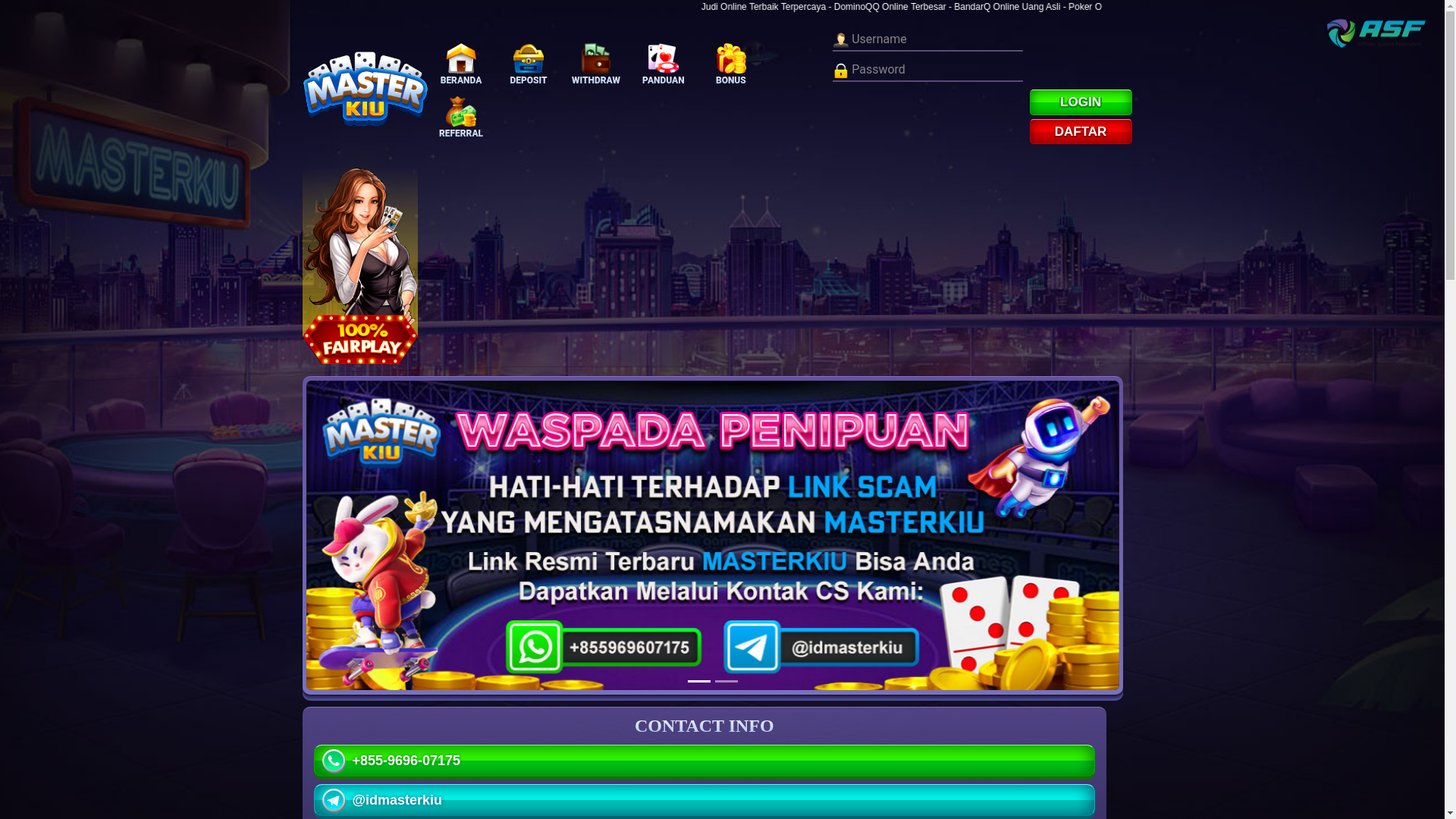 website screenshot of https://masterkiu.cash/