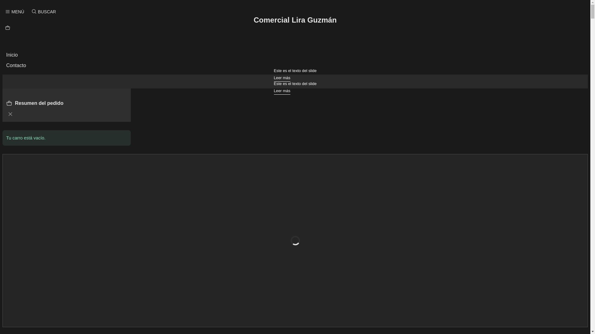 website screenshot of https://comercialliraguzman.cl/