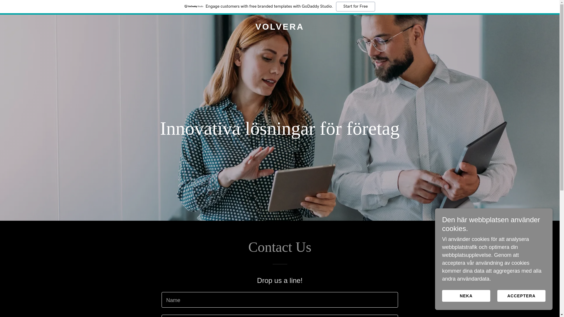website screenshot of https://volvera.se/