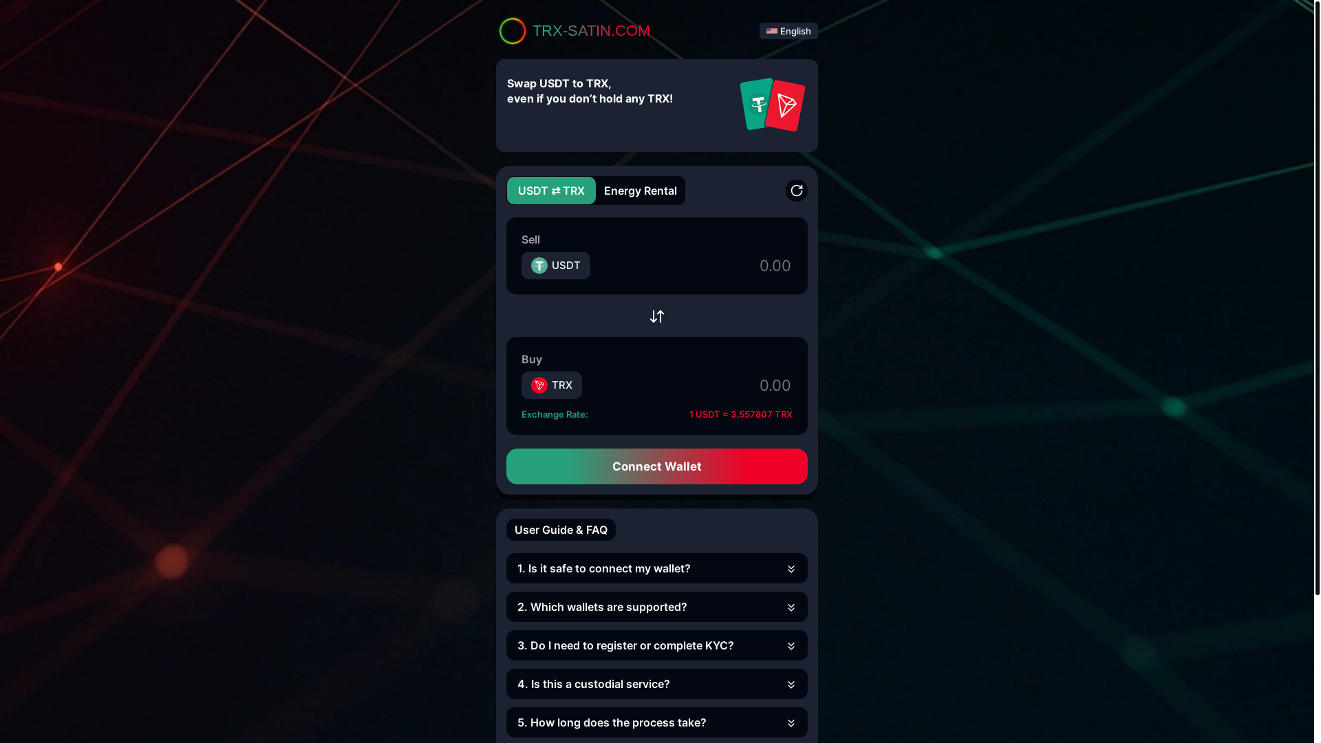 website screenshot of https://trx-satin.com/