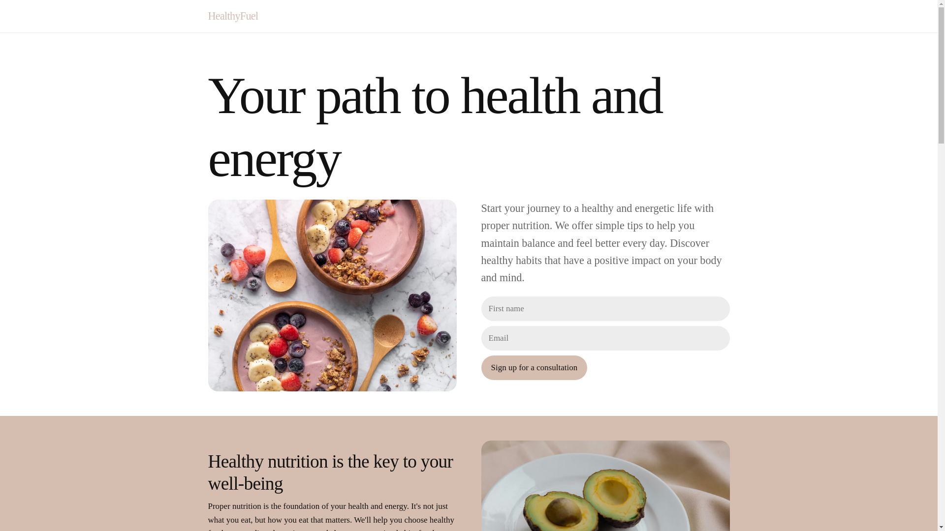 website screenshot of https://healthyfueld.info/