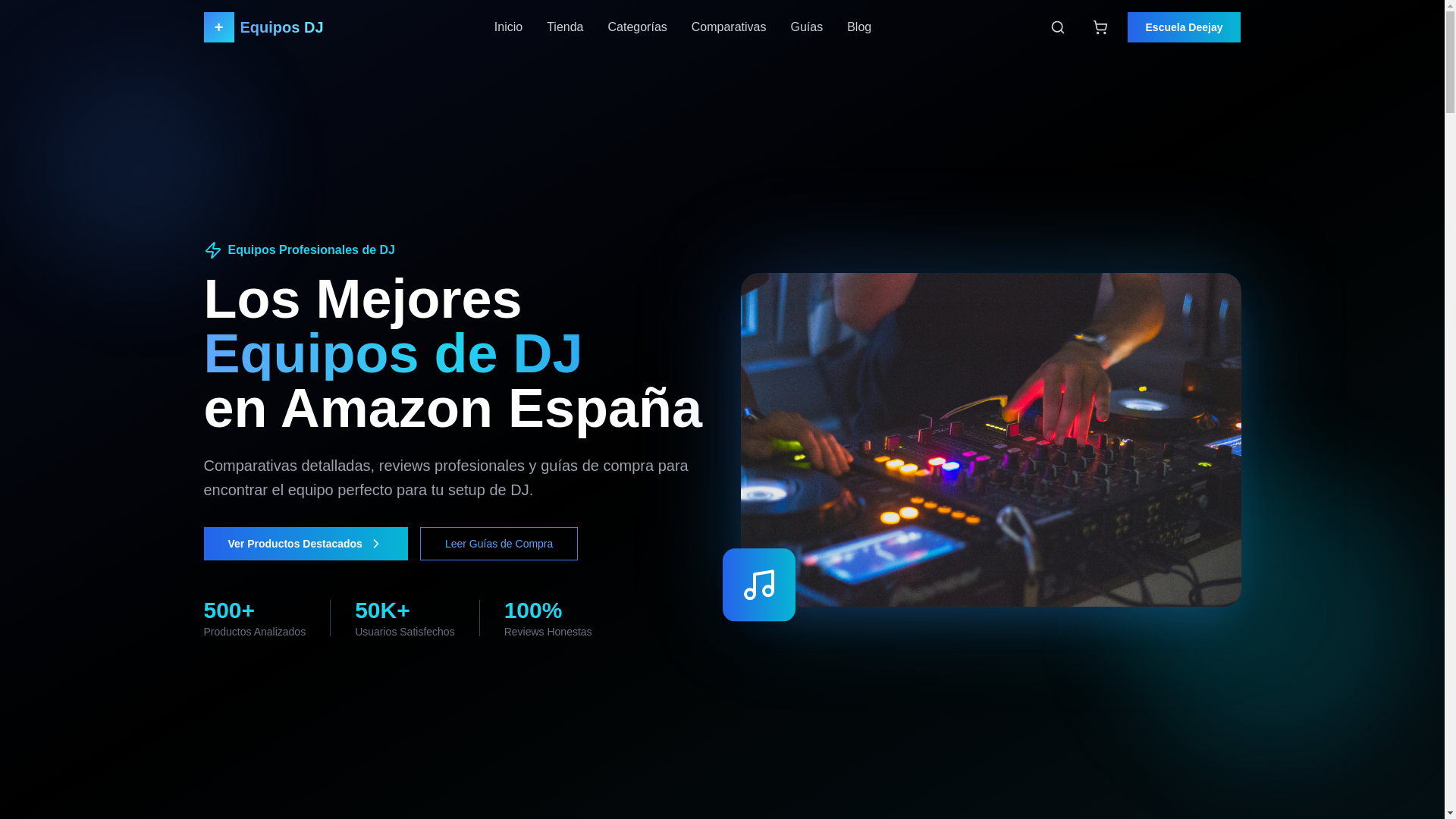 website screenshot of https://equiposdeejay.es/