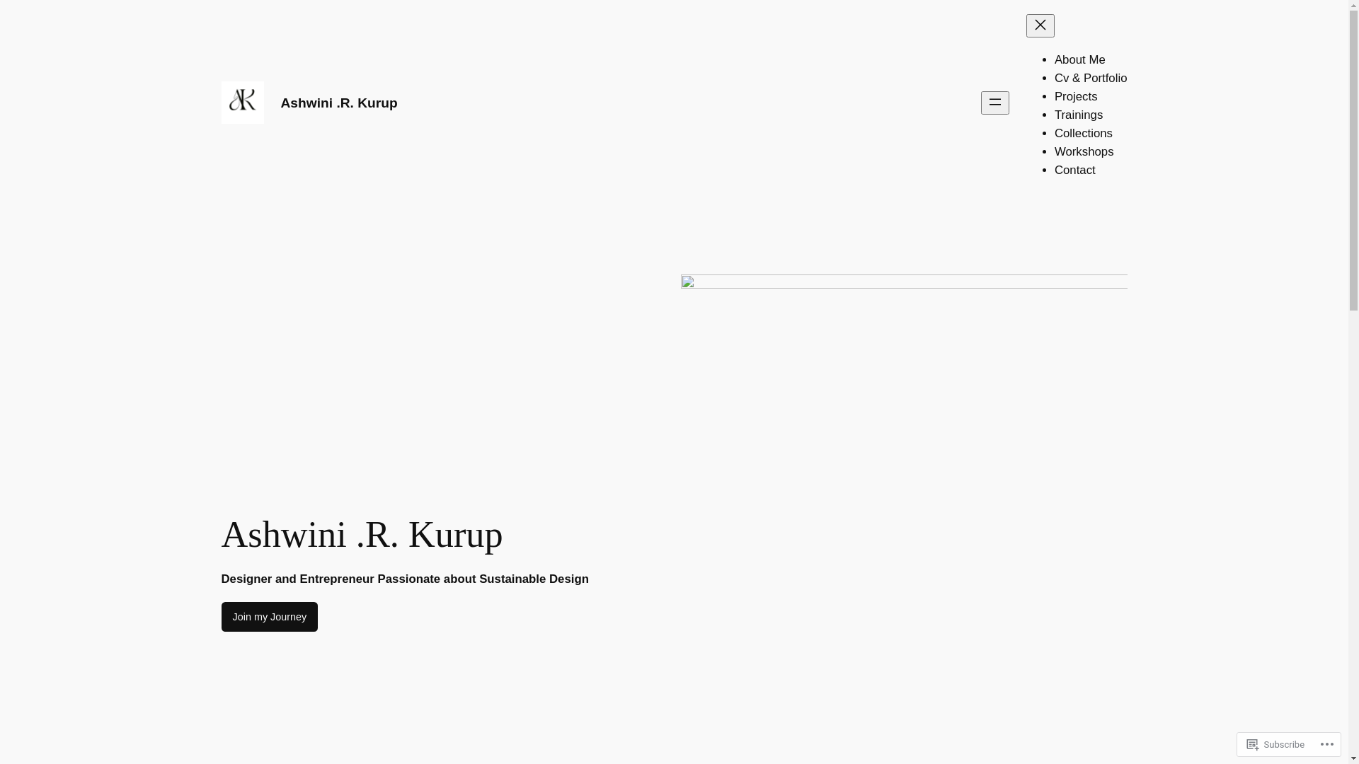 website screenshot of https://ashwinirkurup.in/