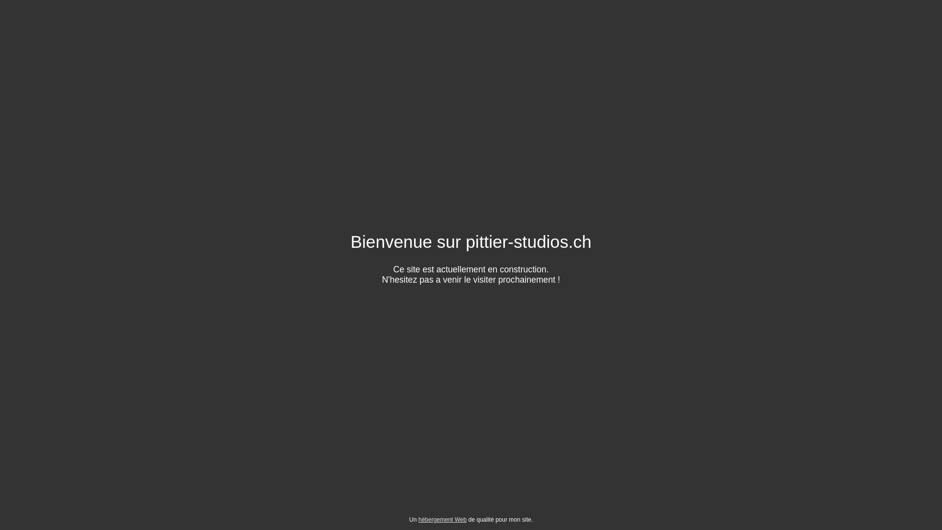 website screenshot of https://pittier-studios.ch/