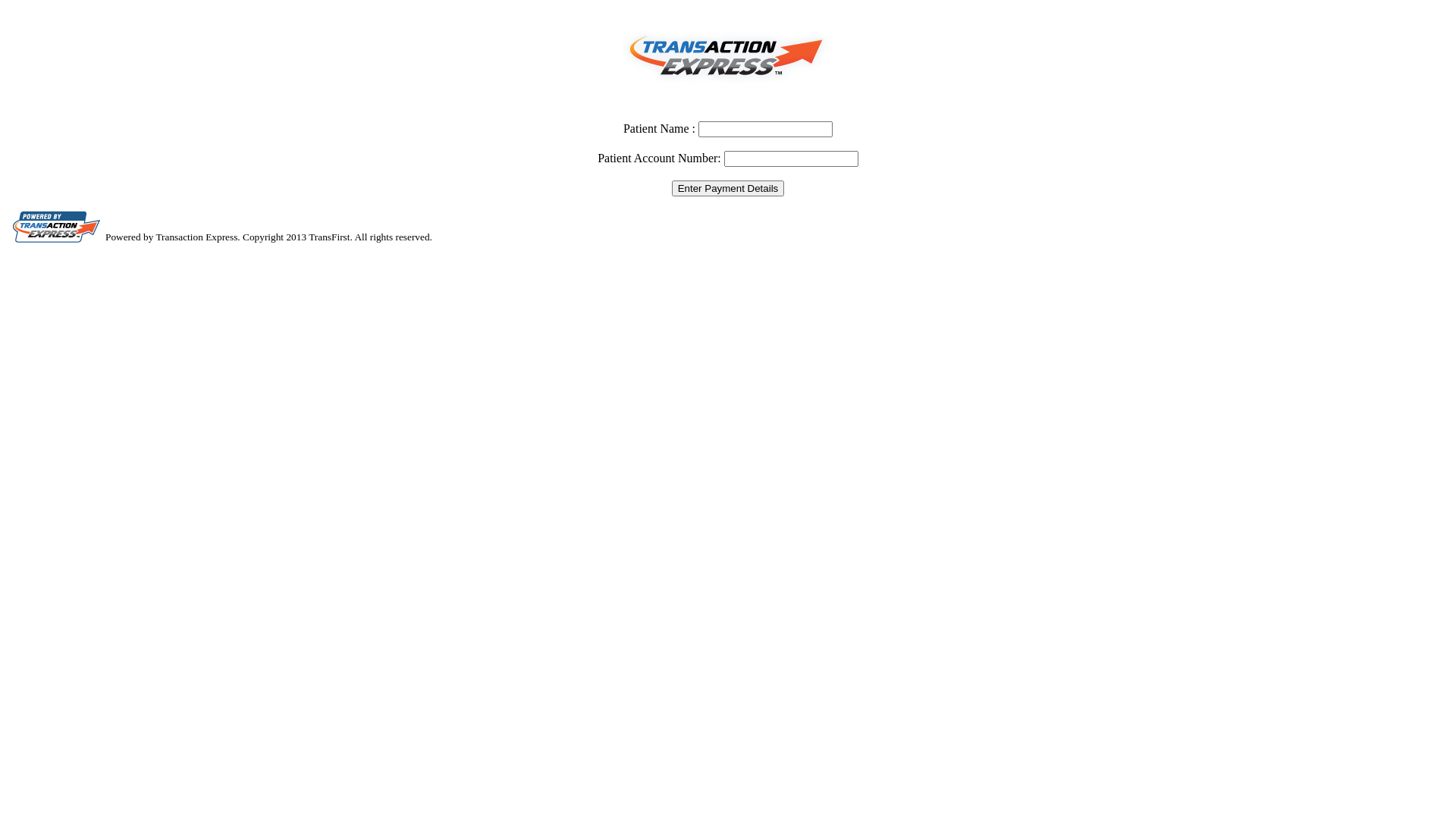website screenshot of https://uspipatientpayment.com/makepayment.html?facilitycode=9086592047