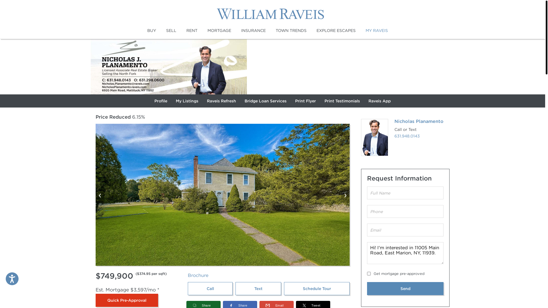 website screenshot of https://11005mainraod.com/